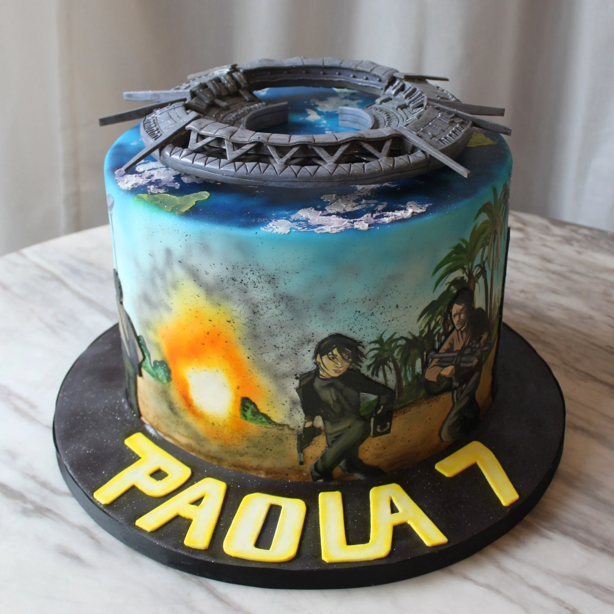 Painted Birthday Kids Cake
