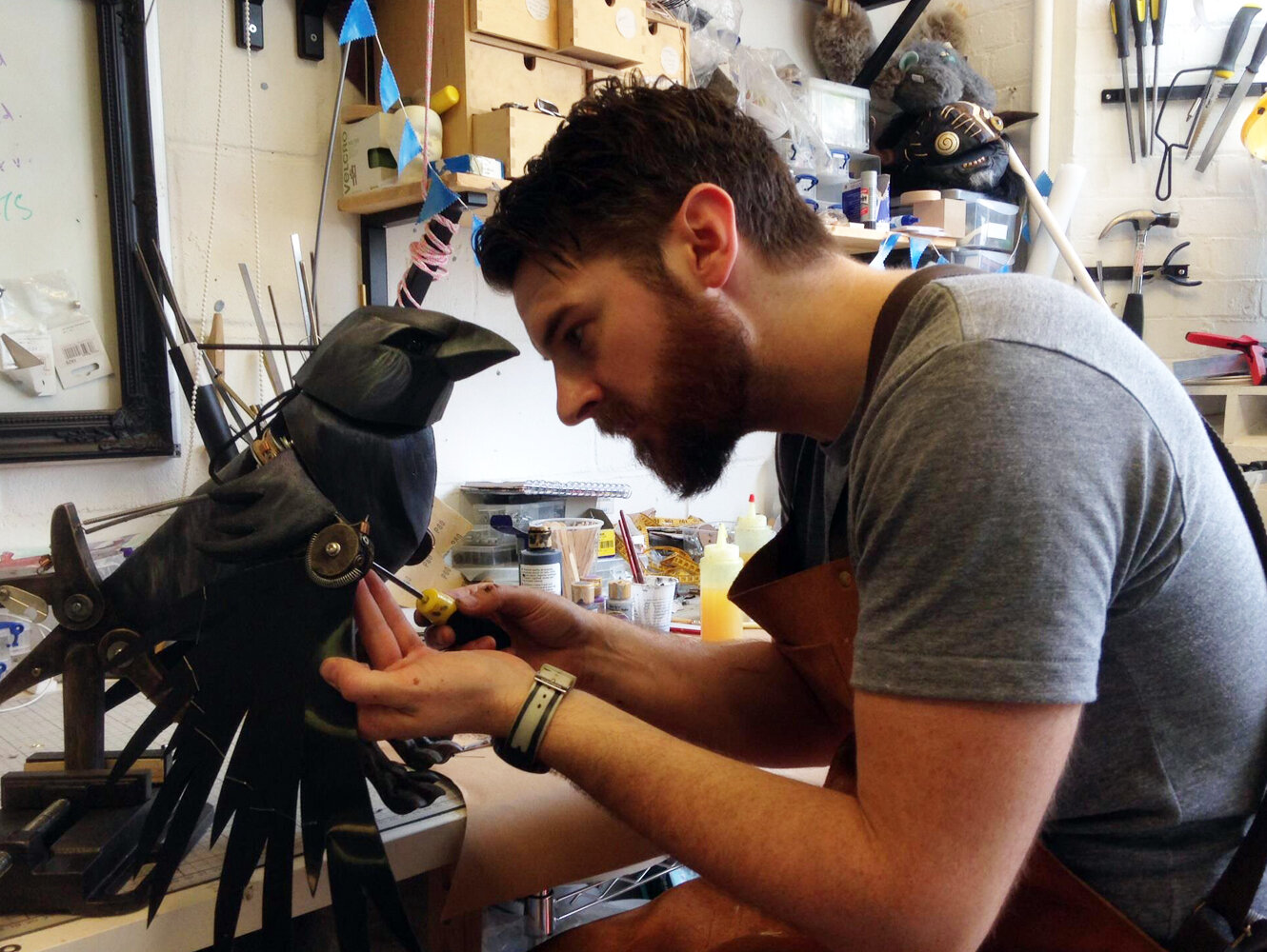 Puppet Maker Paul Vincett. Stitches and Glue