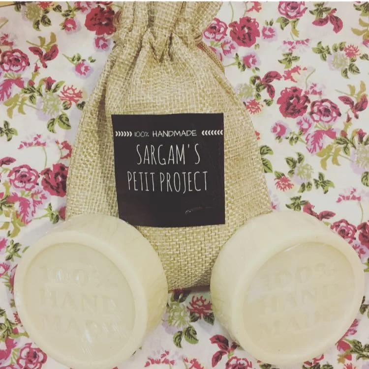 Goats Milk soaps and foot soak gift bag. 