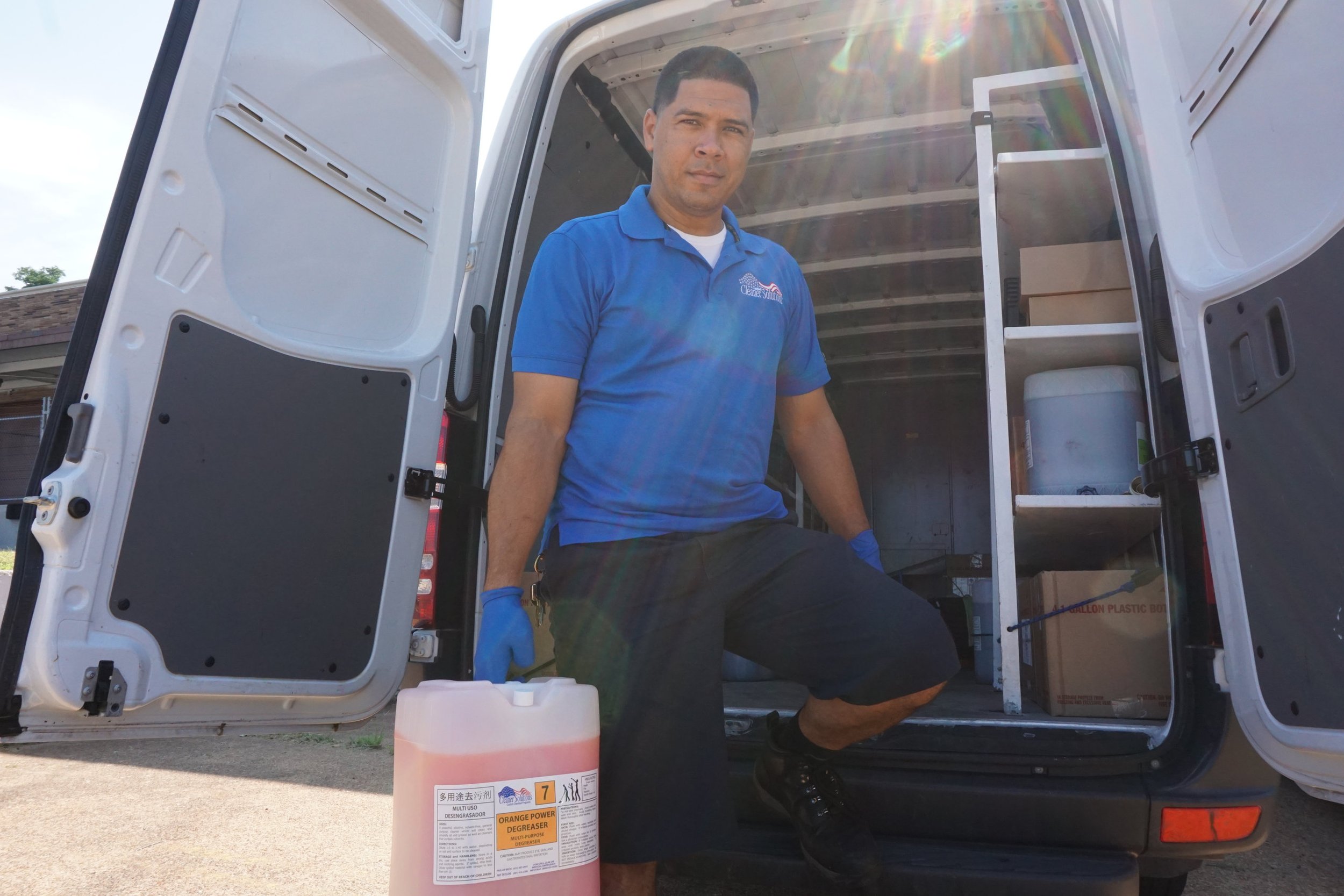 Distributor technician loading Aleva product for a route stop