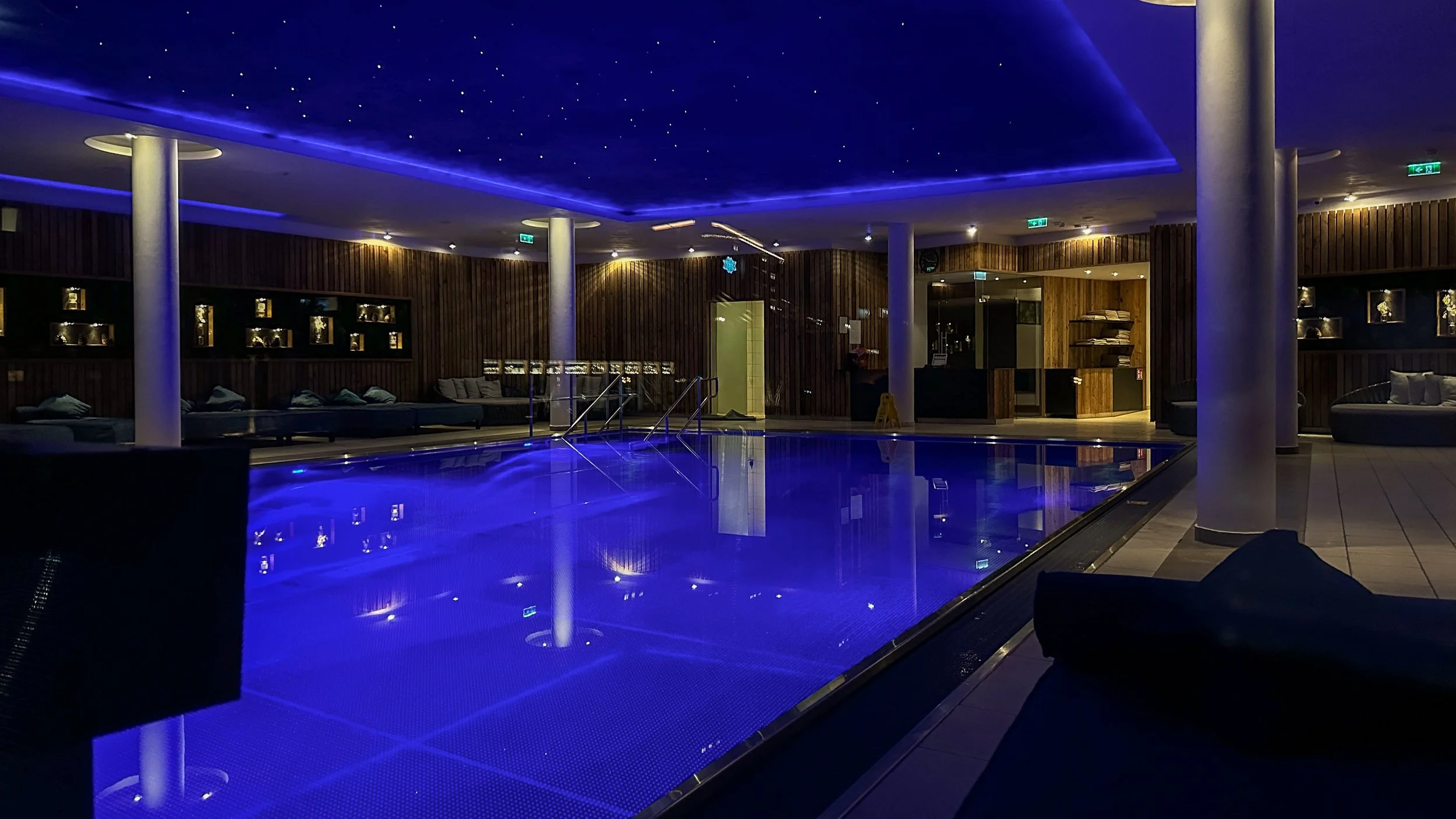 One of two pools at the Hotel Nesslerhof in Austrian Alps. Image: Ben Schmidt.
