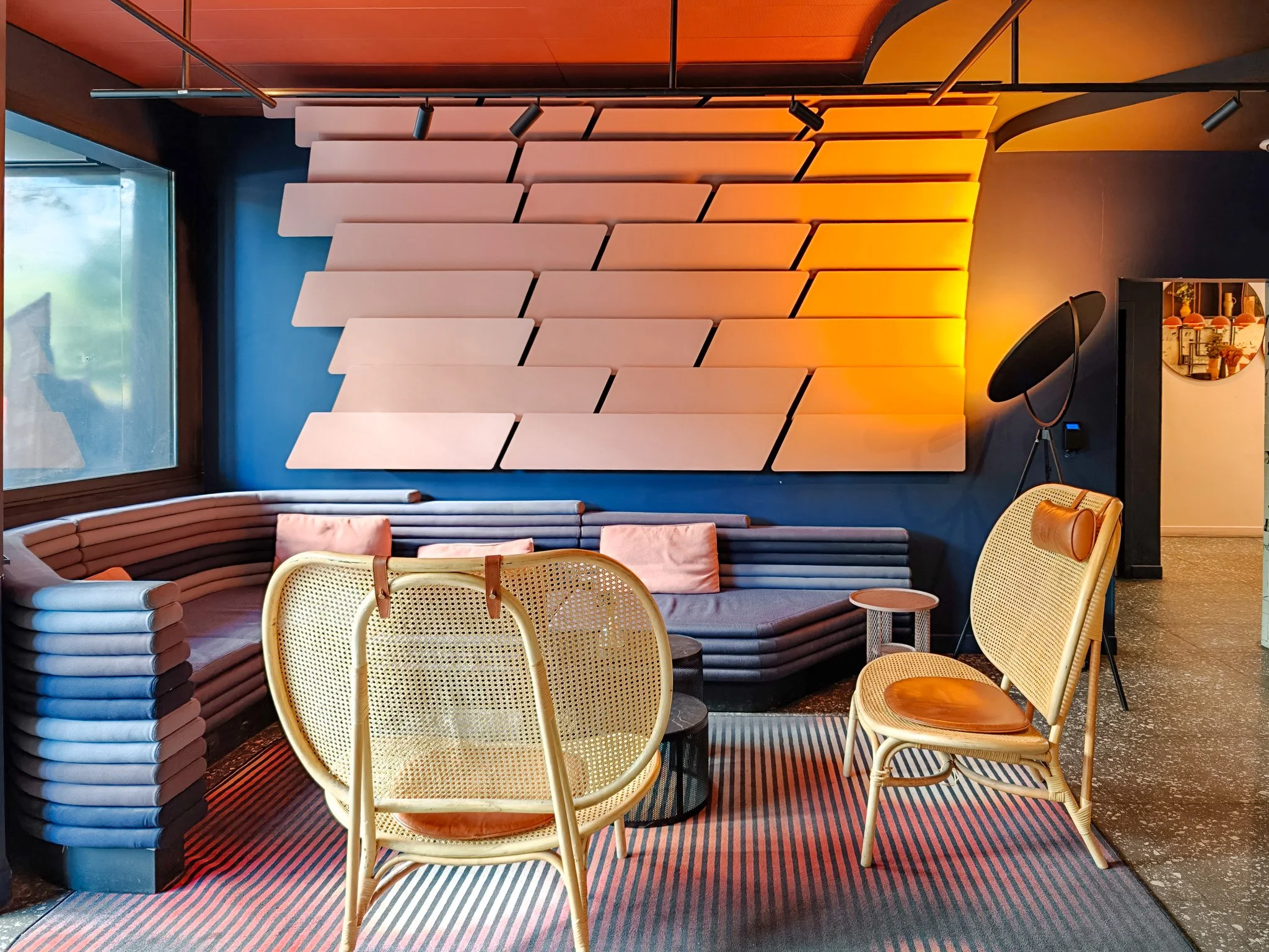 Lounge area in the lobby of the TRIBE Paris Batignolles. Image: Dan Latif.