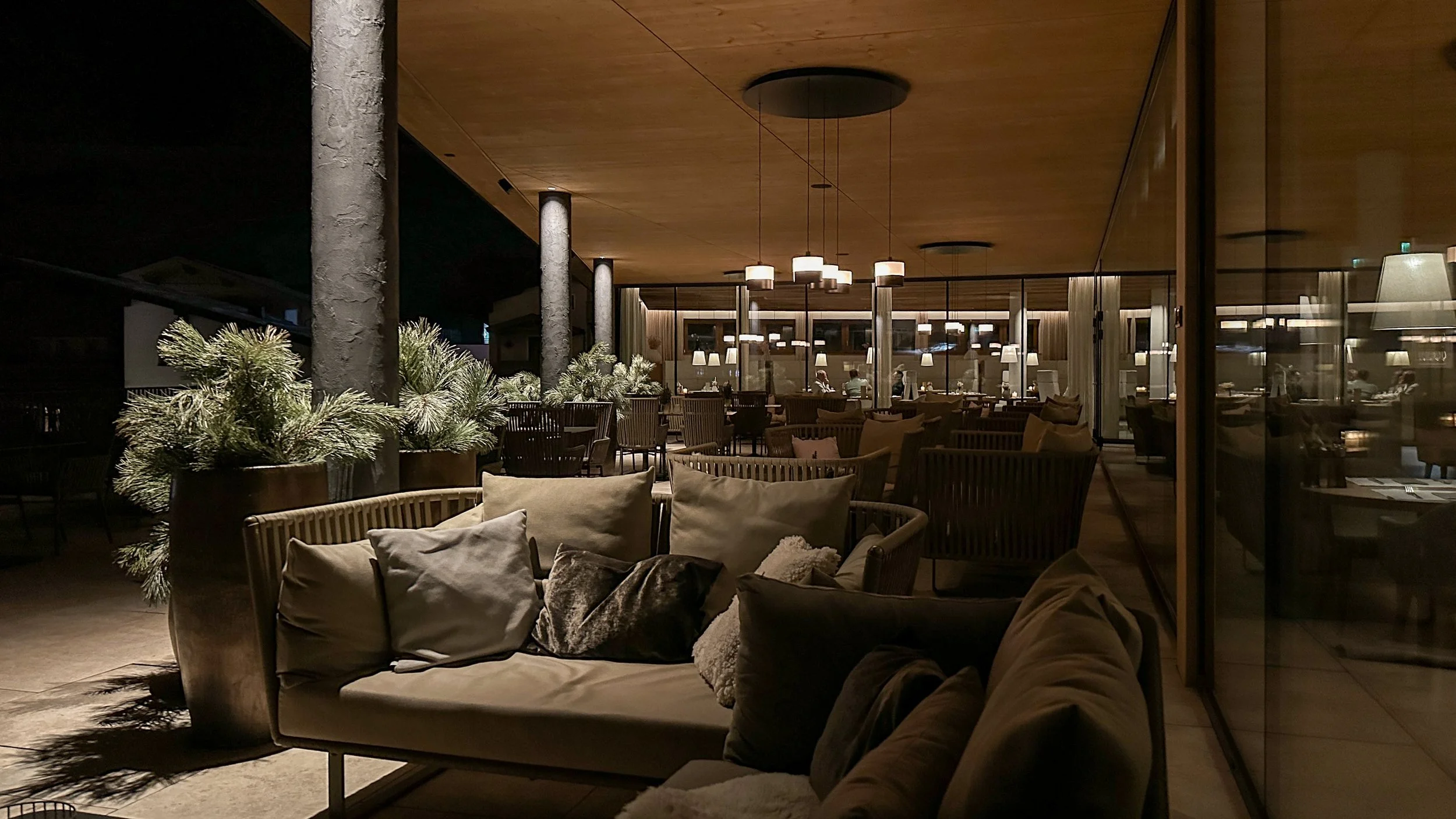 Outdoor dining at the Hotel Nesslerhof Großarl in the Austrian Alps. Image: Ben Schmidt.