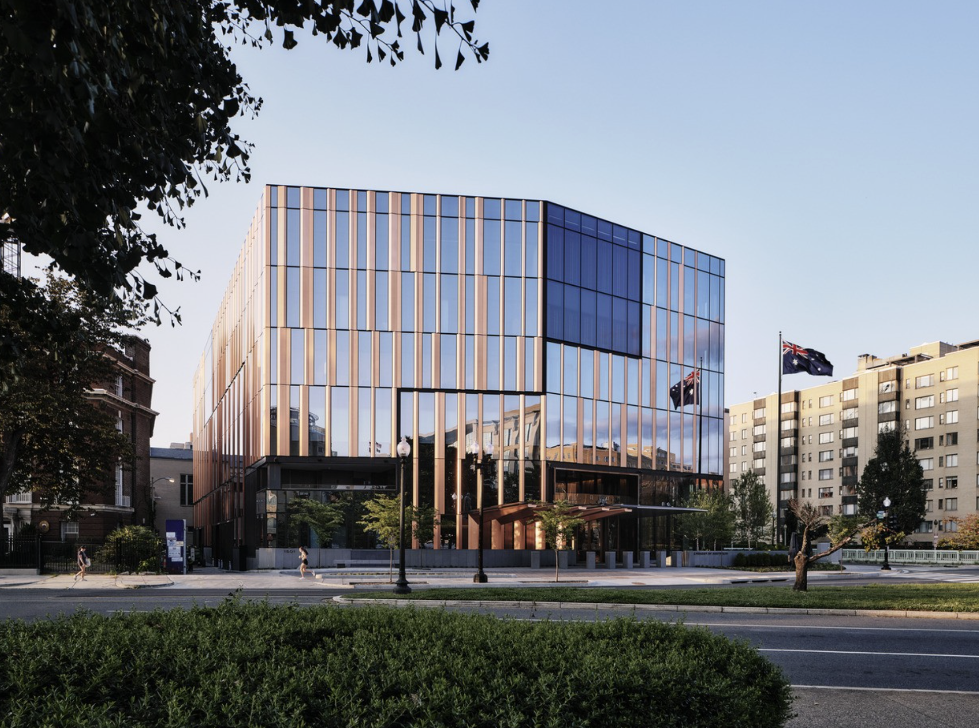 The Australian Embassy in Washington, DC. Image: via Clark Construction.