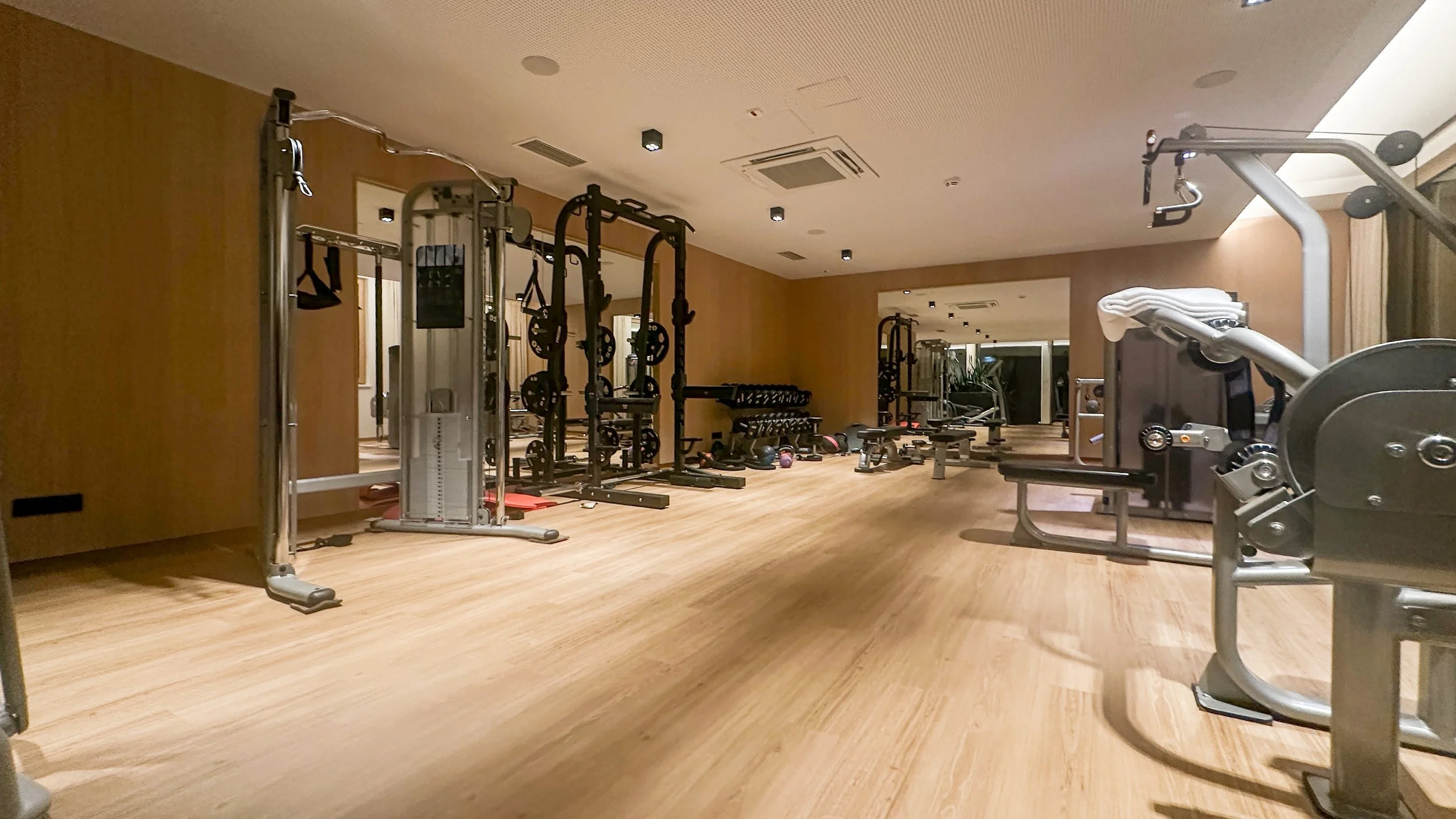Gym and fitness area at Hotel Nesslerhof in Austrian Alps. Image: Ben Schmidt.