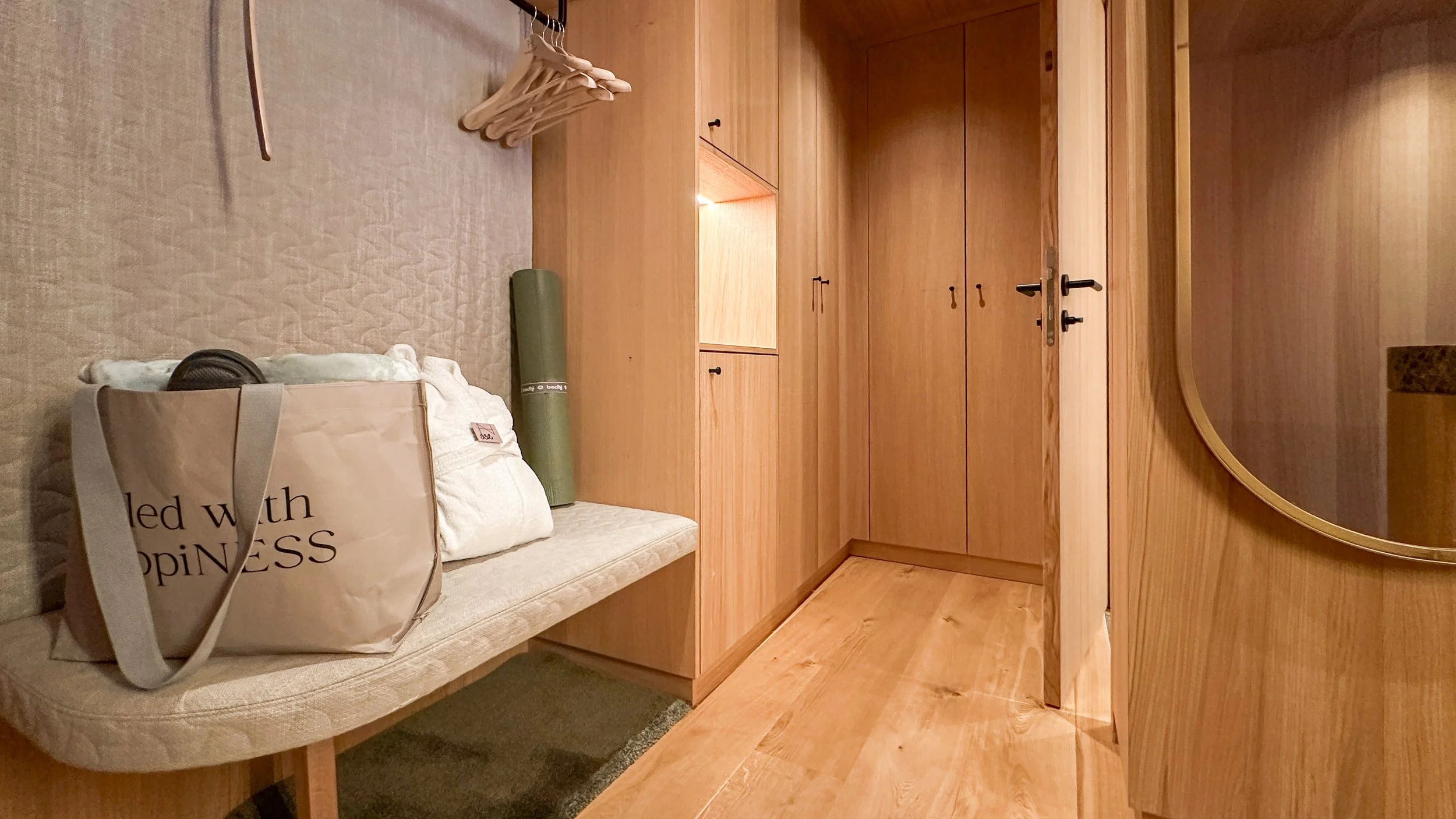Hotel Nesslerhof Grossarl  “Lebensfreude” Double Room closet and dressing area. Image: Ben Schmidt.