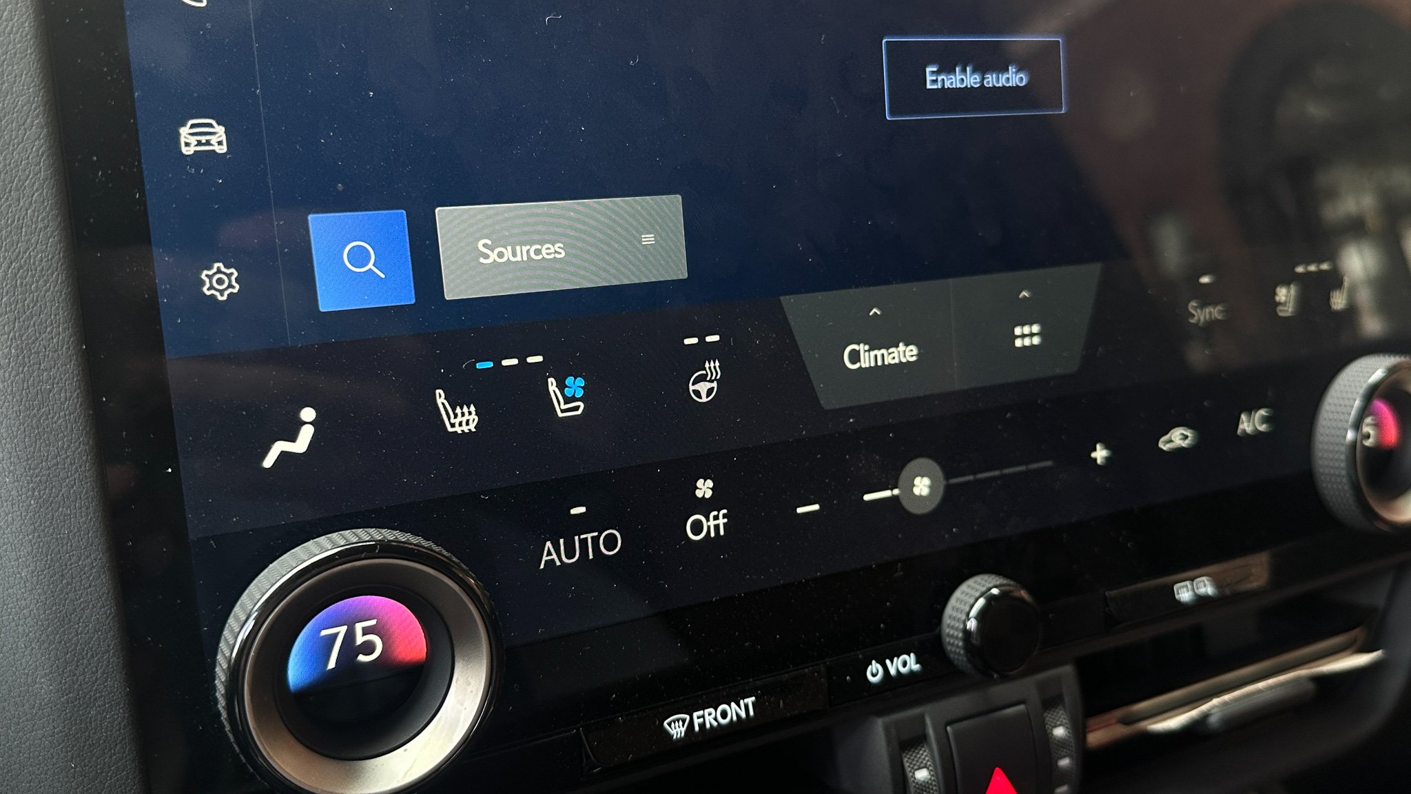 Lexus Interface Climate Control in the 2026 Lexus GX 550 Overtrail+. Image: Ben Yamin Schmidt.