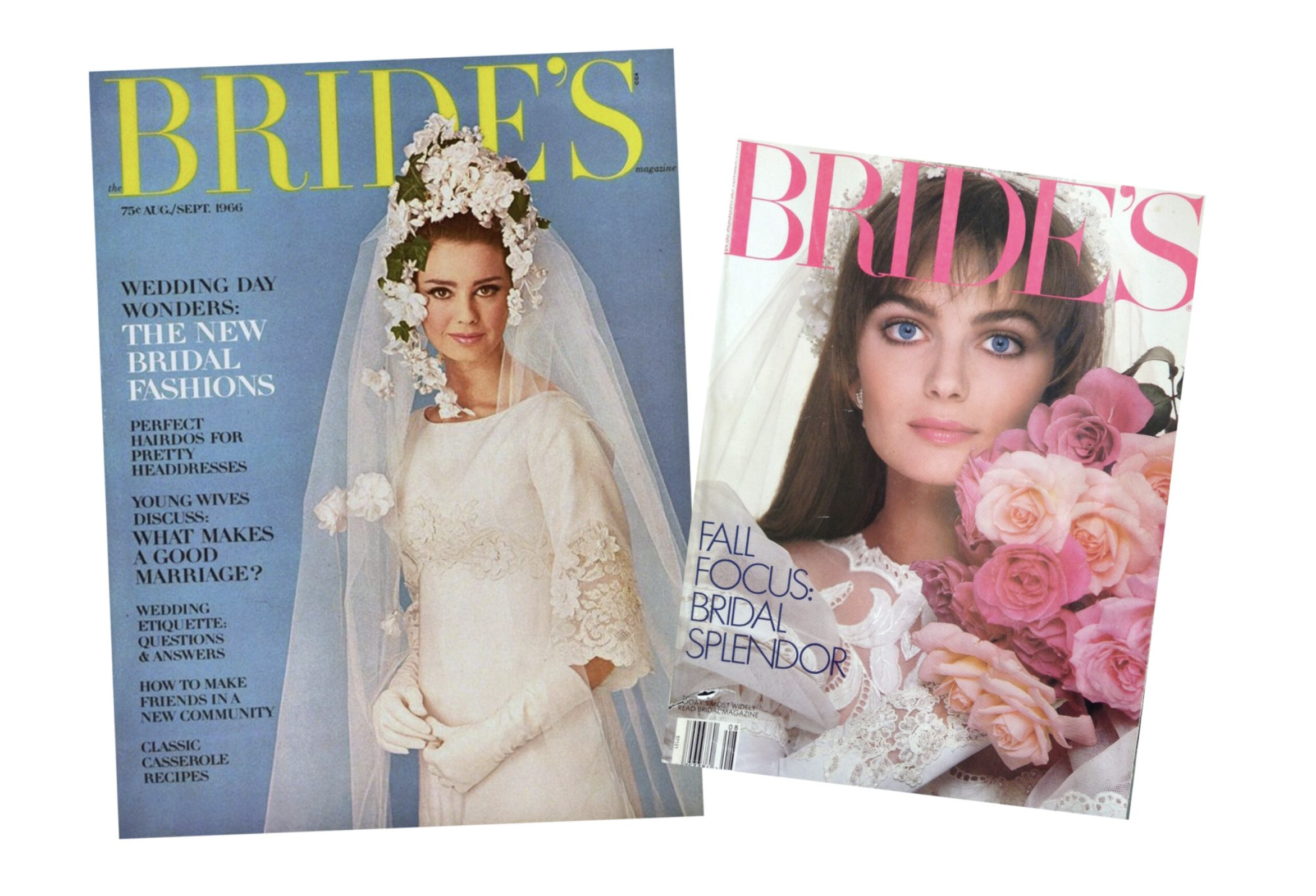 Issues of Bride’s Magazine. Graphic by Ben Schmidt.