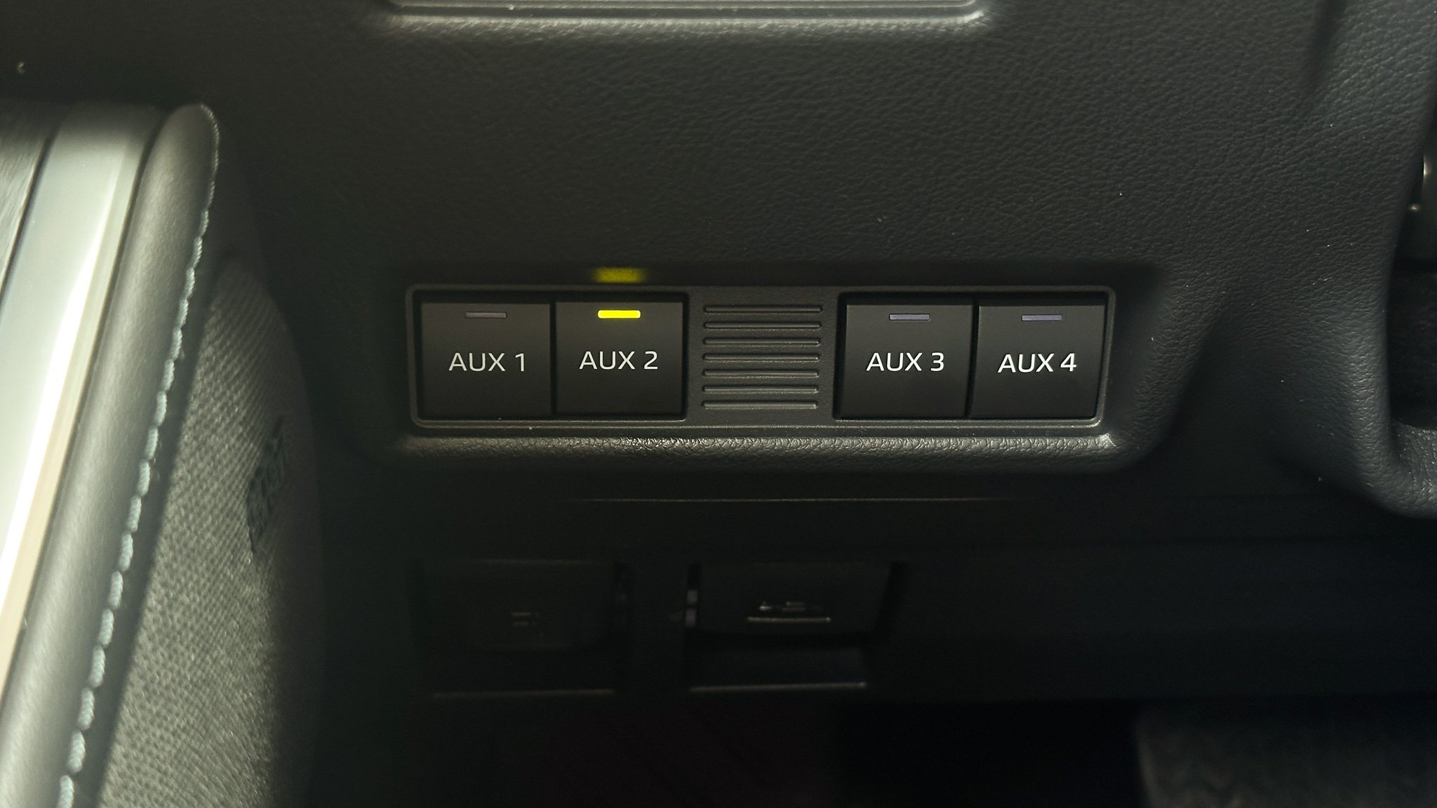 Auxiliary buttons in the 2026 Lexus GX 550 Overtrail+. Image: Ben Yamin Schmidt.