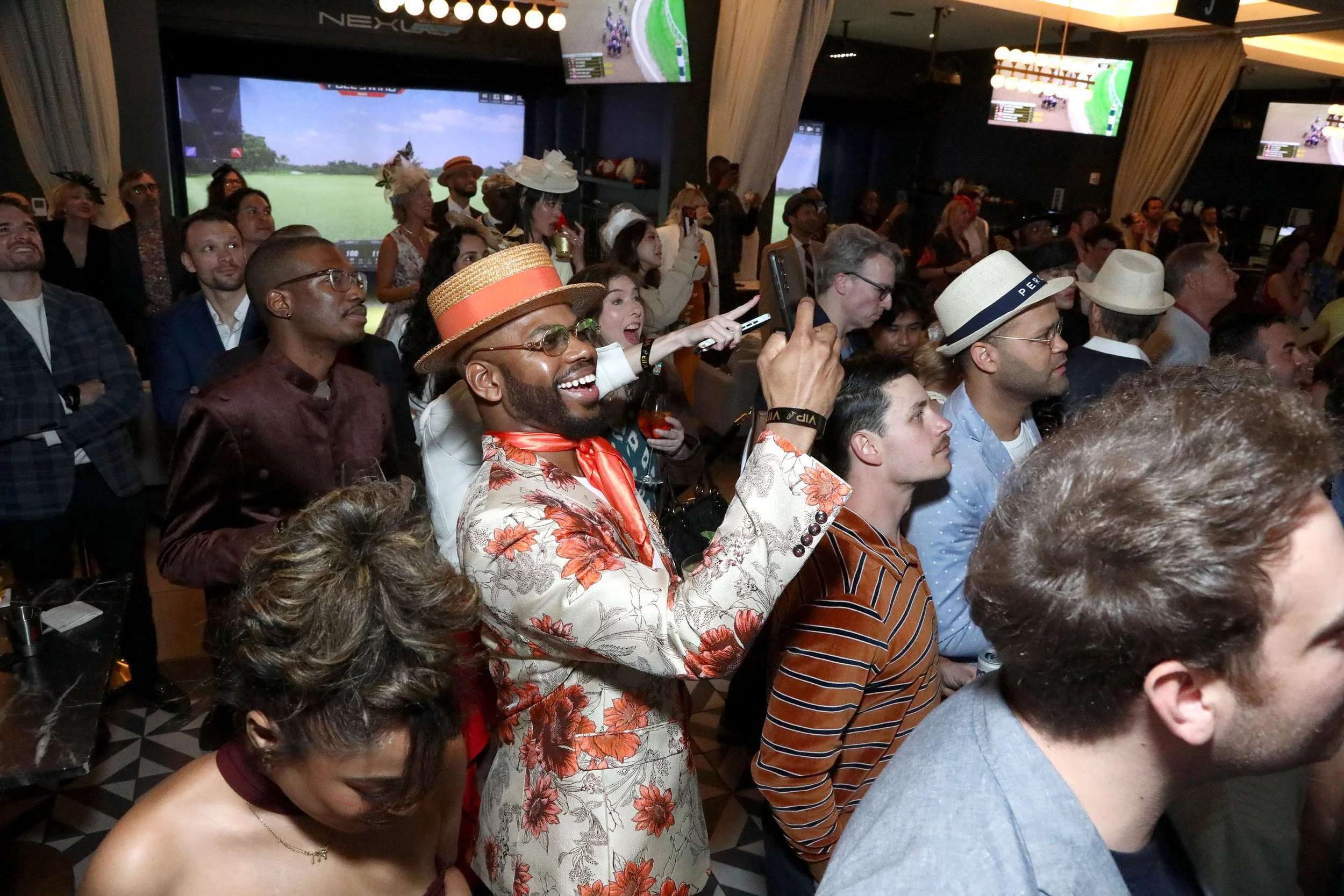 Guests at Gillian Hearst’s 3rd Annual Kentucky Derby Party at T-Squared Social.