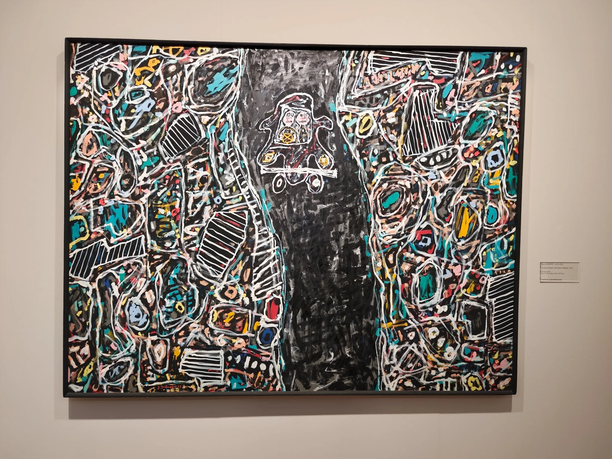 Jean Dubuffet, La route d’Étaples, 1963 at Nahmad Contemporary. Oil on canvas, 150 × 195 cm. Image: Dan Latif.