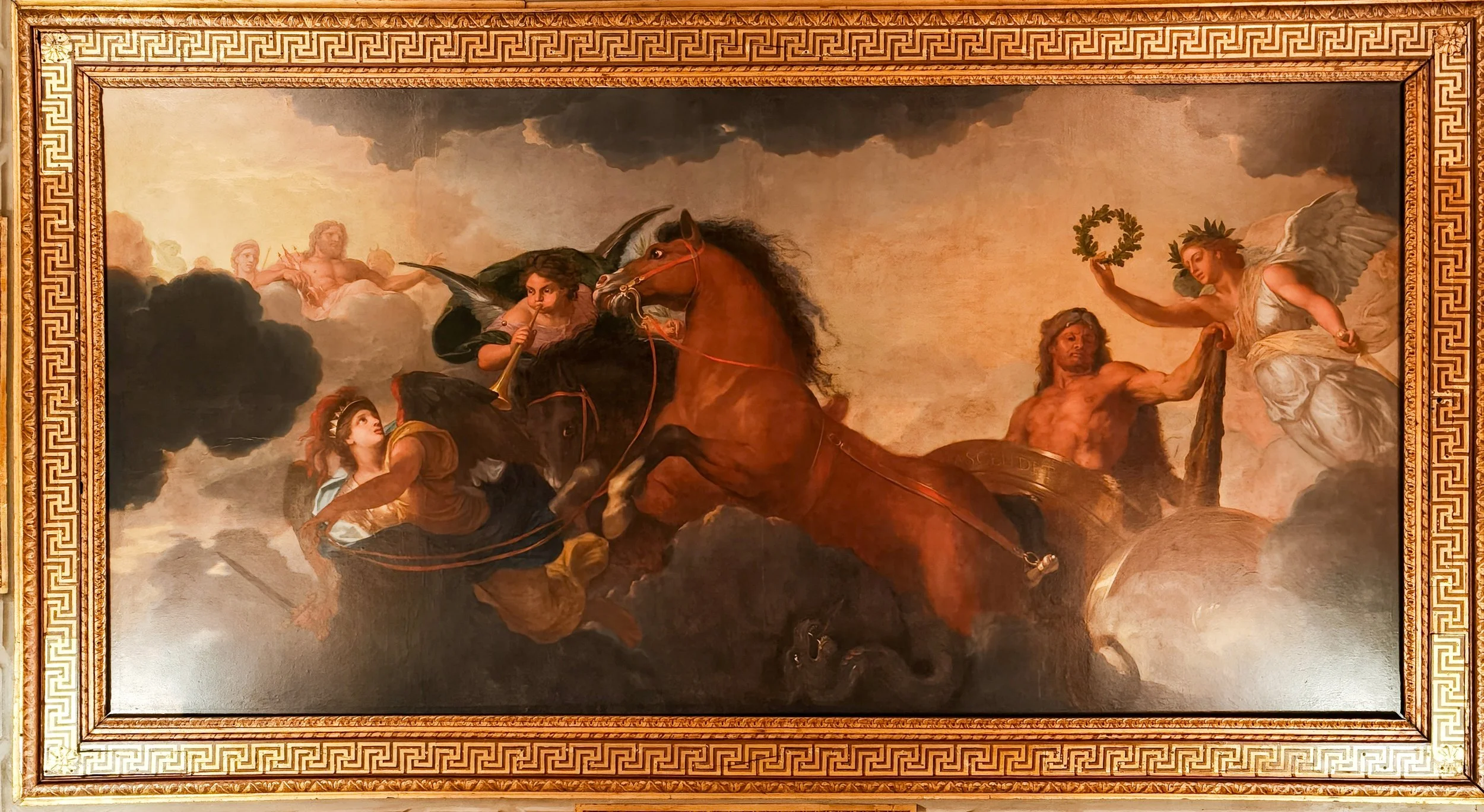A state room ceiling panel by Charles Le Brun (1619–1690) at Vaux-le-Vicomte. Image: Dan Latif.