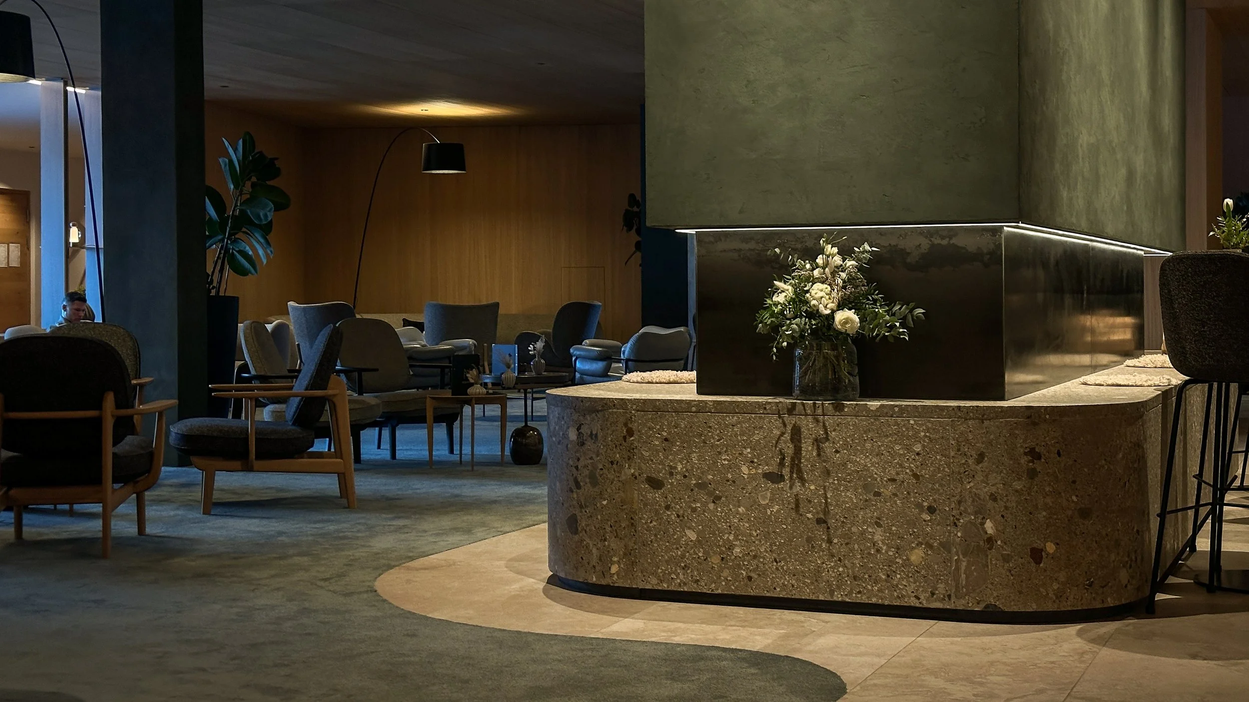 Lounge at the Hotel Nesslerhof Großarl in the Austrian Alps. Image: Ben Schmidt.