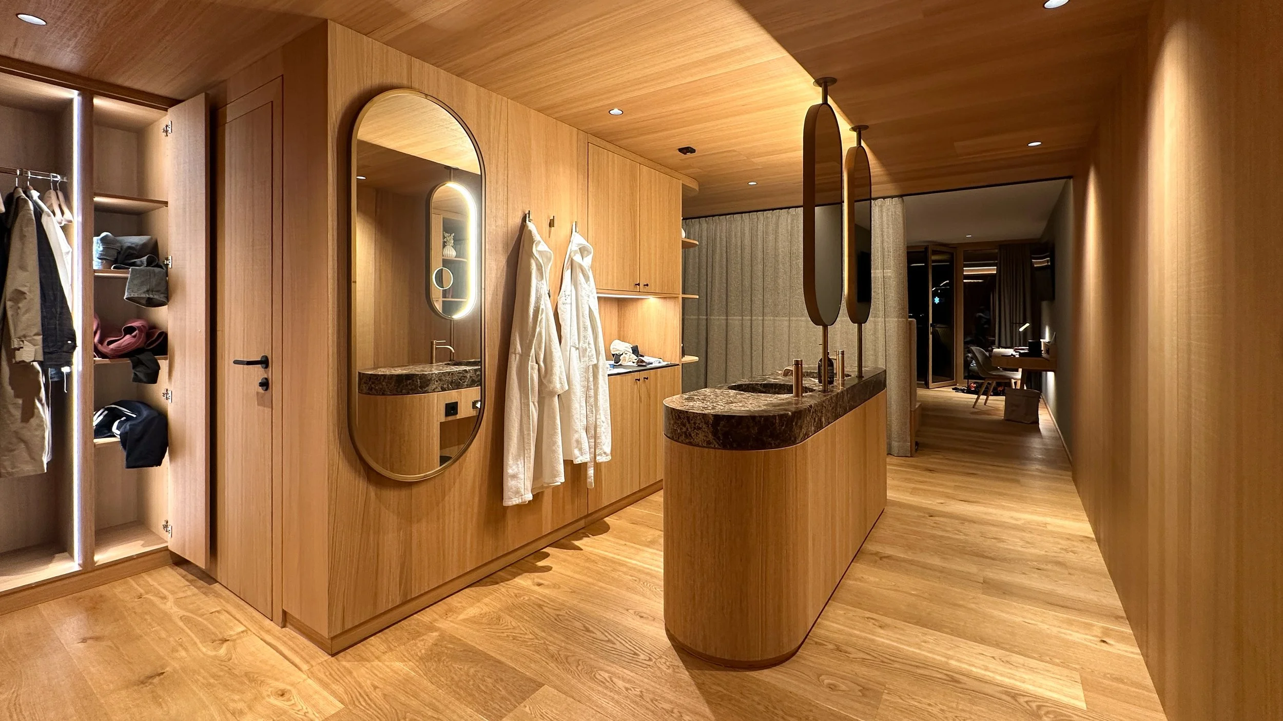 Hotel Nesslerhof Großarl “Lebensfreude” Double Room Bathroom. Image: Ben Schmidt.