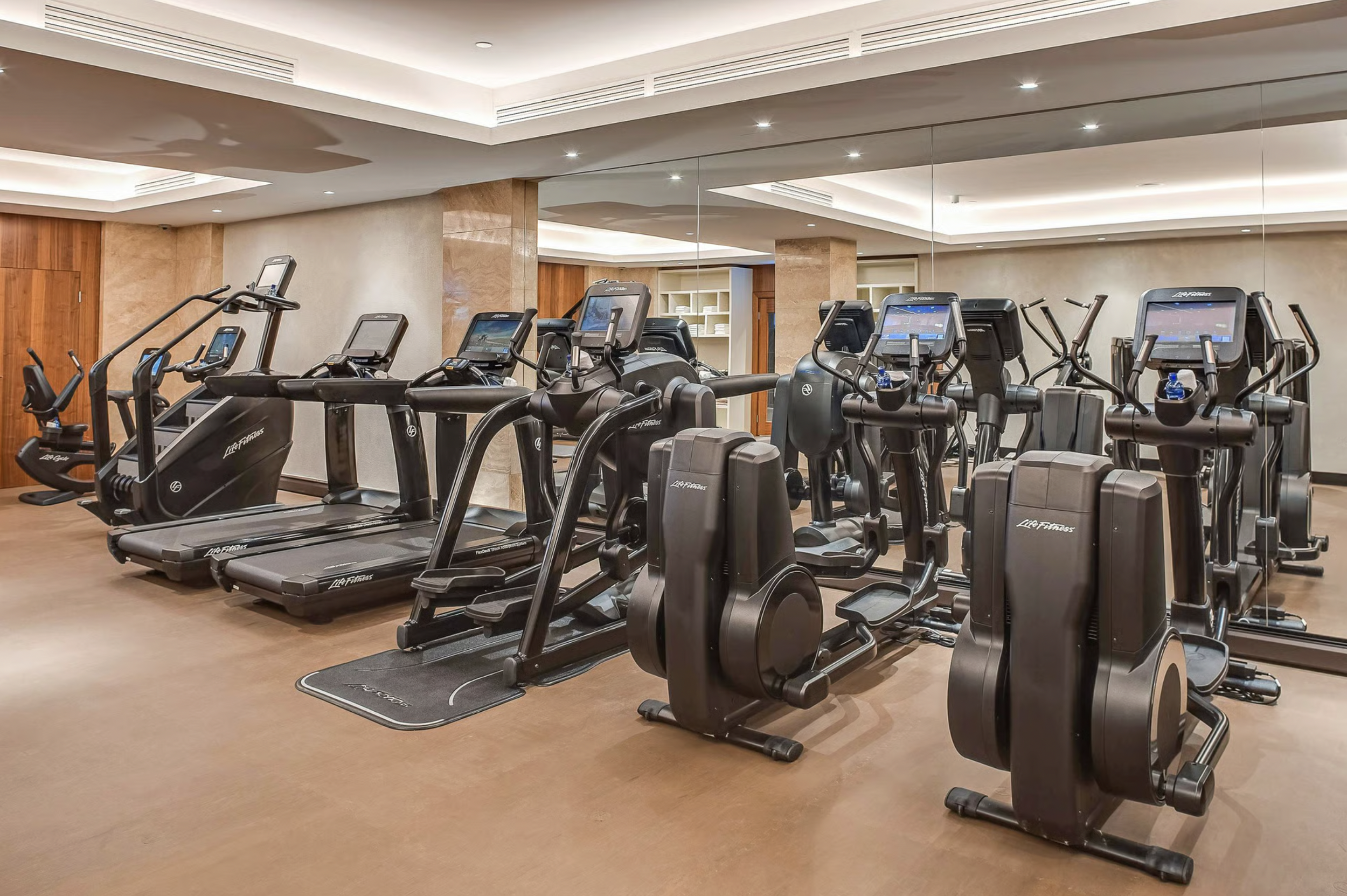 Fitness area and gym at the Grand Hotel Kempinski Riga. Image: Grand Hotel Kempinski Riga.