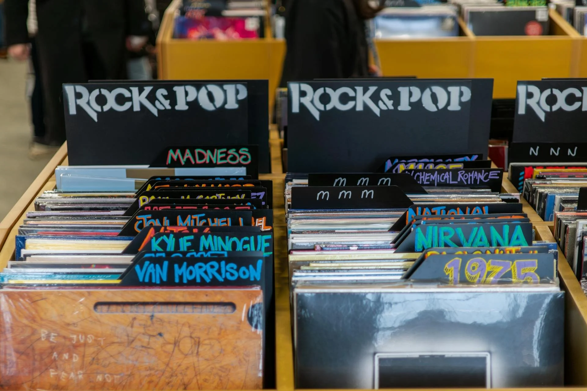 Rock and Pop Record Collection in Storefront. Image: Ar Kay via Pexels.
