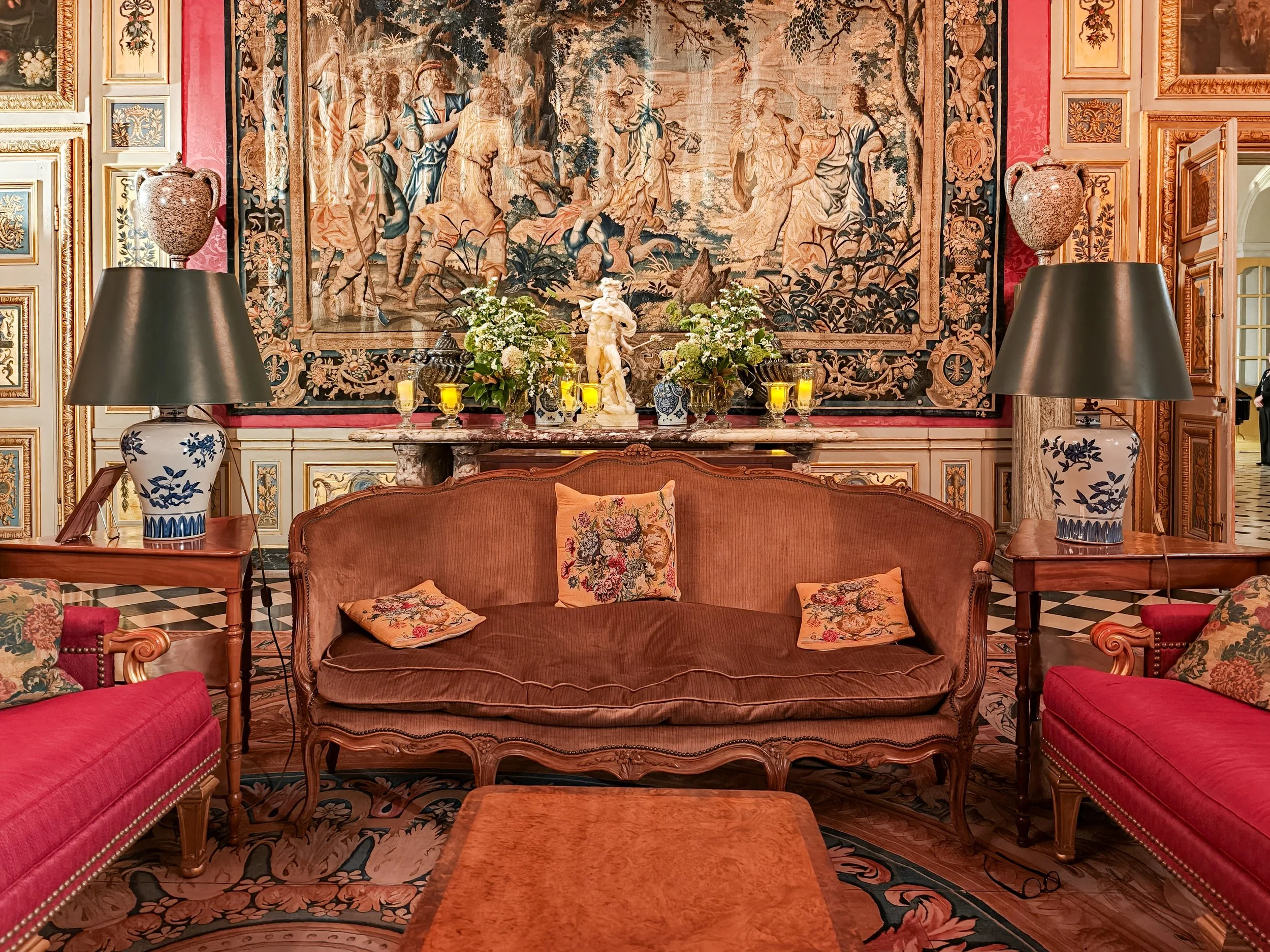 Present day view of a state room at the Vaux-le-Vicomte. Image: Dan Latif.