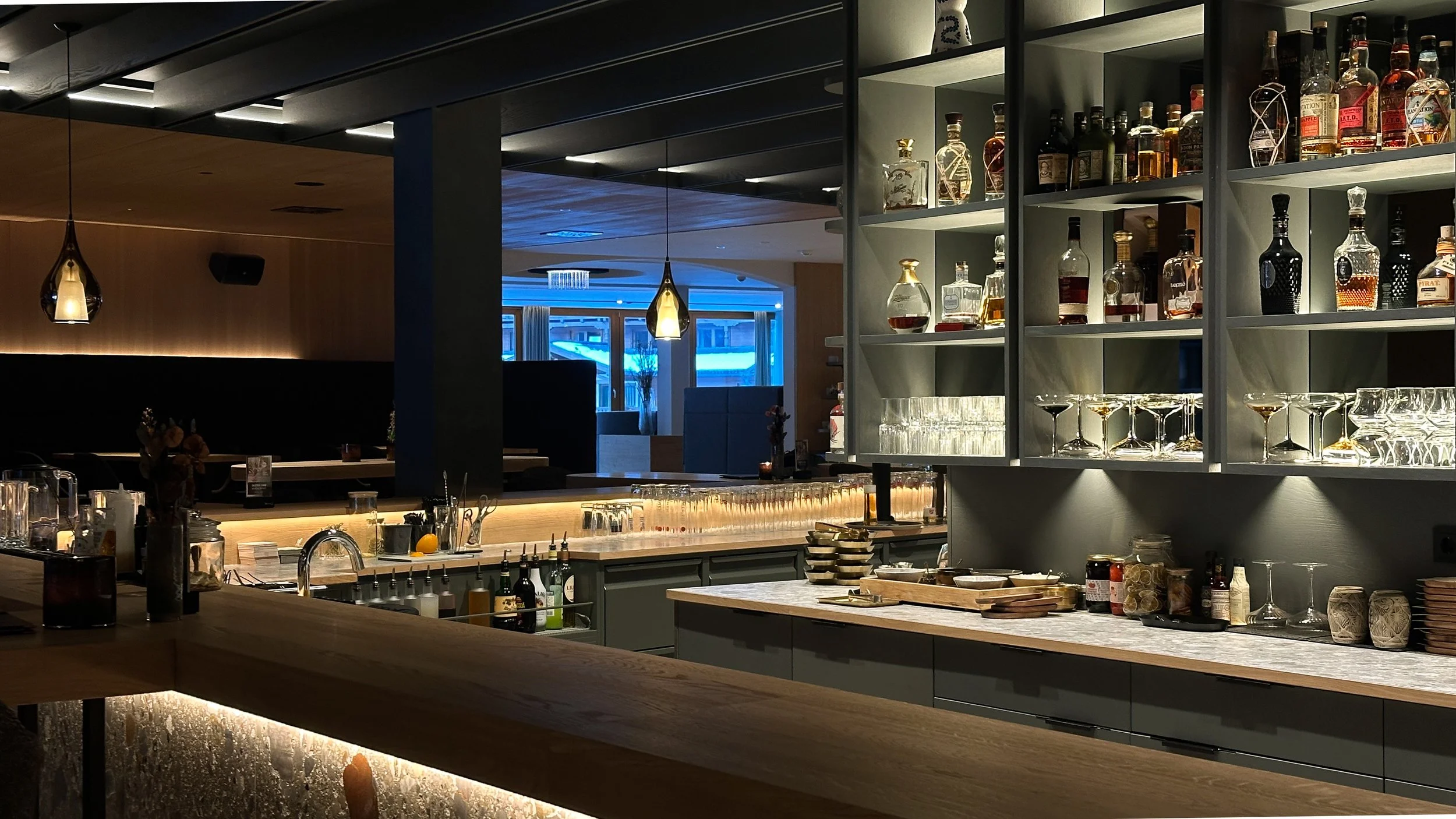 Lounge bar at the Hotel Nesslerhof Großarl in the Austrian Alps. Image: Ben Schmidt.