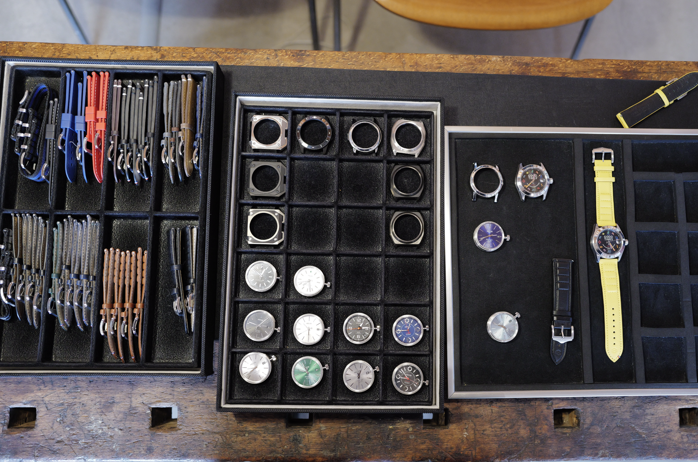 Components of Hegid’s EVOL system, which make up the totality of a Hegid timepiece. Image: Dan Latif.