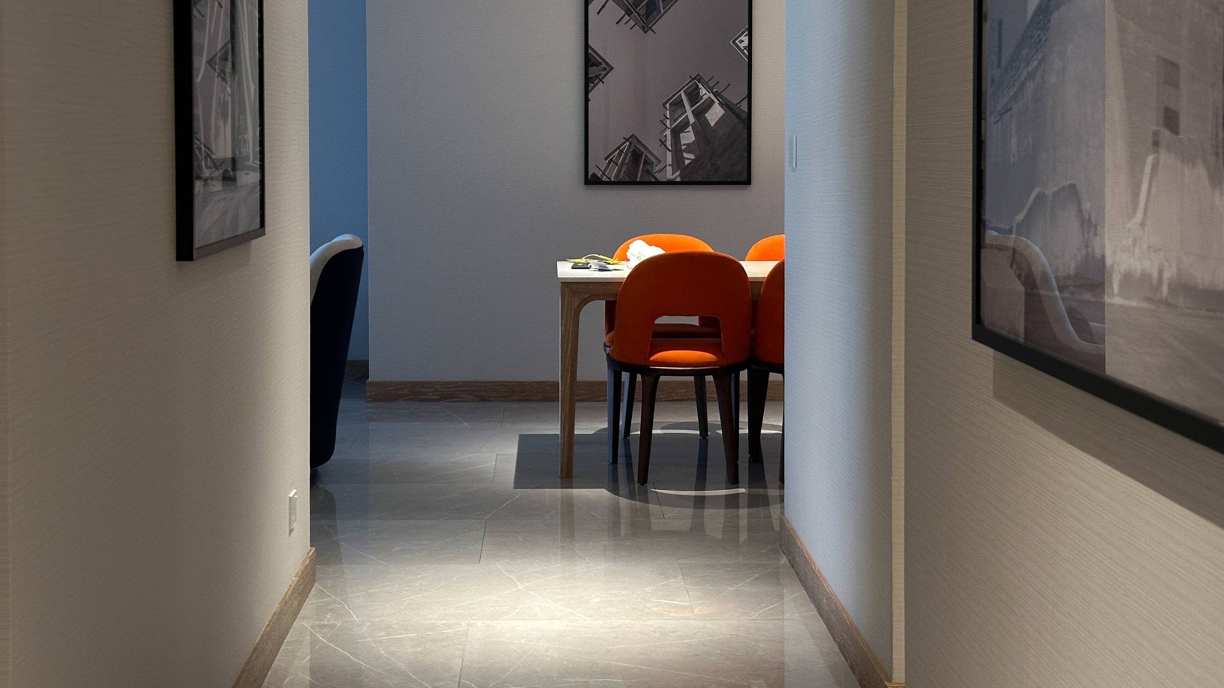 Dining Area in a Two Bedroom Suite at the Fairmont Dubai. Image: Ben Schmidt.