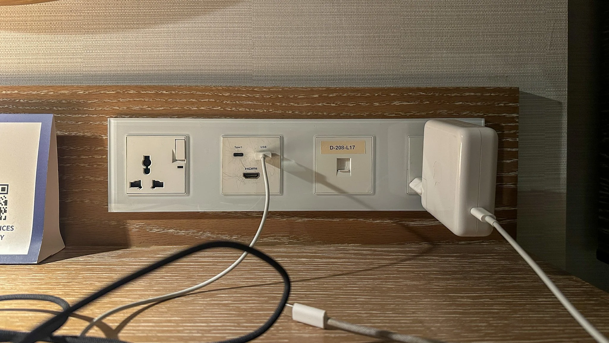 Outlets and technology in the Fairmont Dubai Two Bedroom Suite. Image: Ben Schmidt.