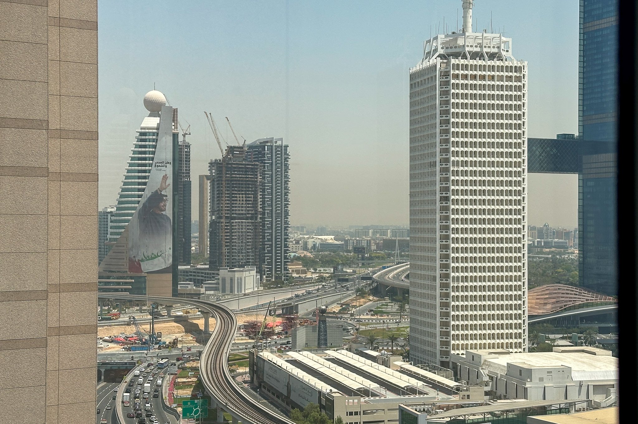 View north from Two Bedroom Suite at the Fairmont Dubai. Image: Ben Schmidt