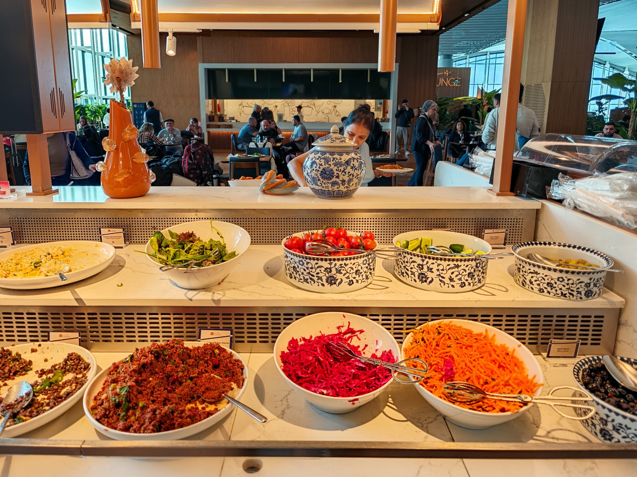 Food offering at IGA Lounge at Istanbul Airport (IST). Image: Dan Latif.