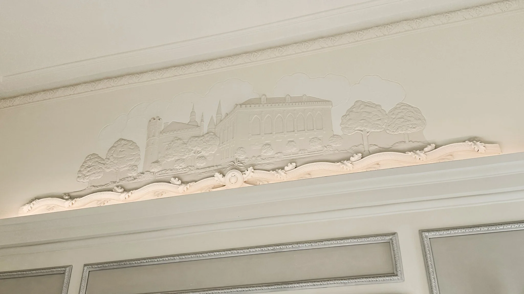 Original bas relief at the Grand Hotel Kempinski Riga. Image: Ben Schmidt.