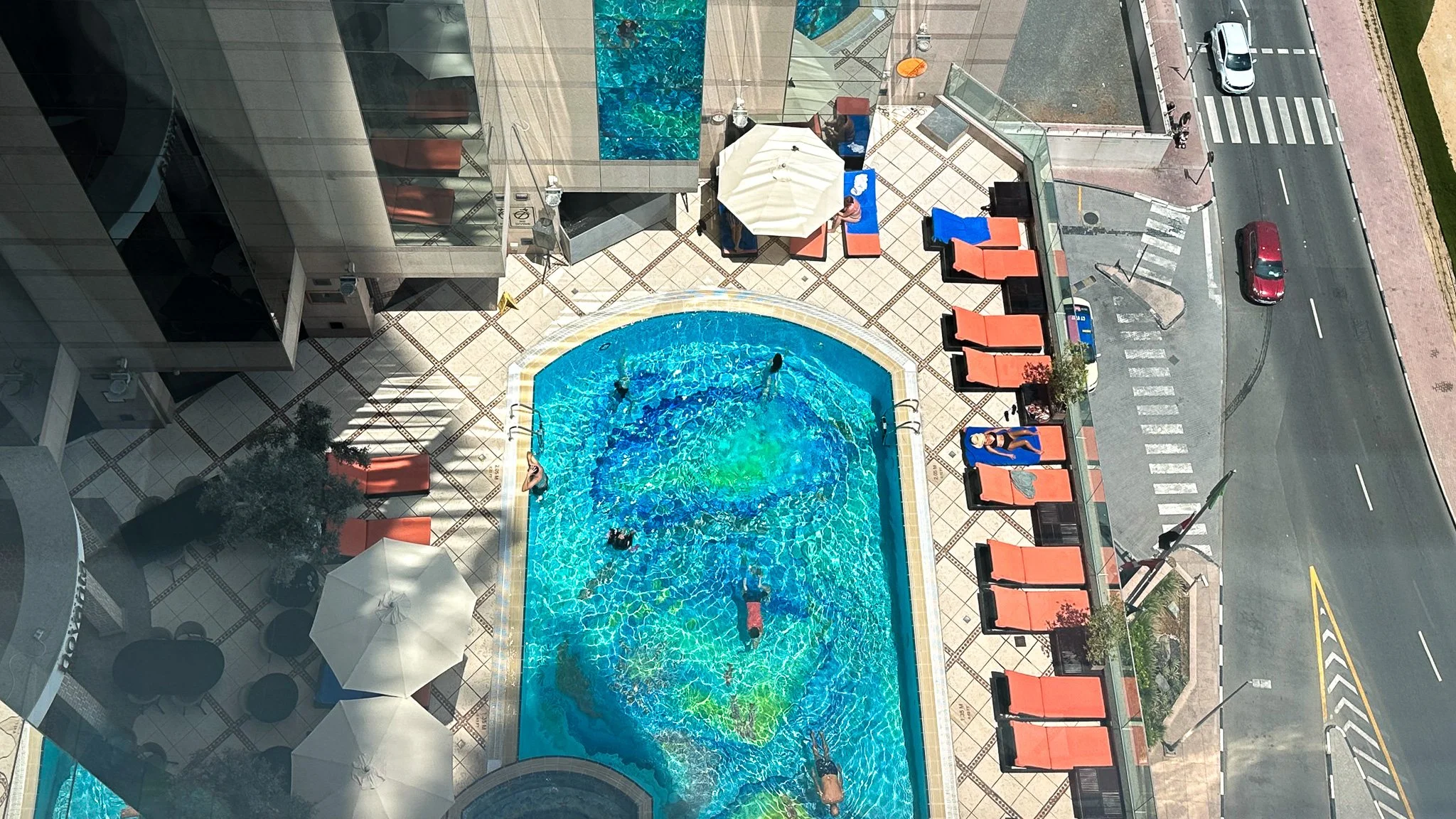 One of the pools at the Fairmont Dubai. Image: Ben Schmidt.