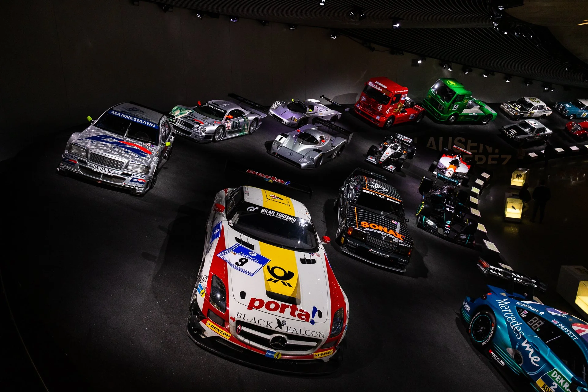 Performance vehicles at the Mercedez-Benz Museum. Image: Julien Fautrat.