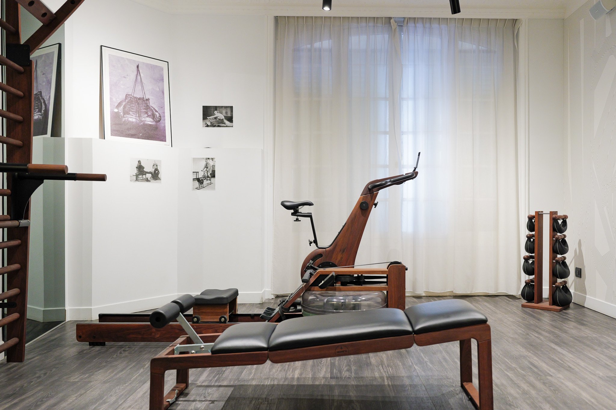 Fitness room at the TRIBE Paris Batignolles. Image: Dan Latif.