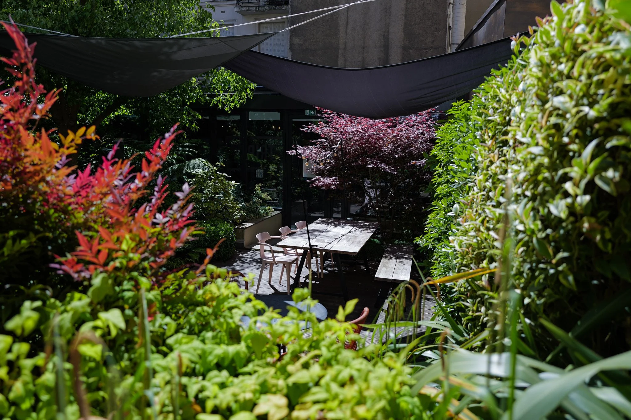 Garden at the TRIBE Paris Batignolles. Image: Dan Latif.