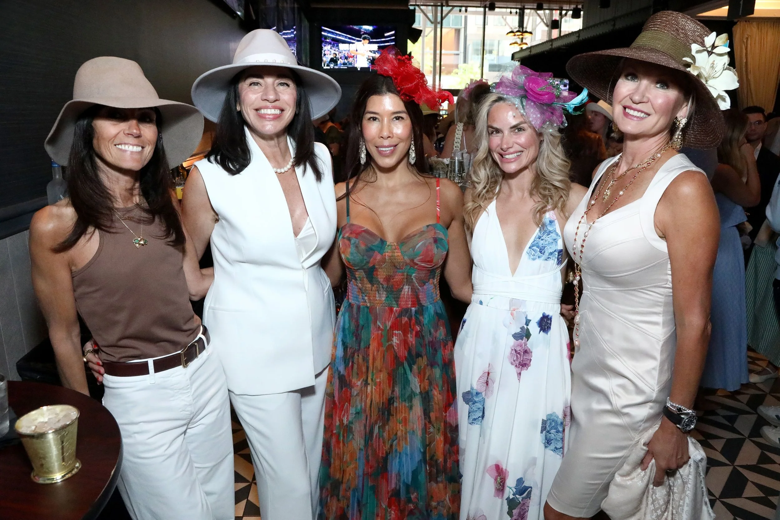 Guests at Gillian Hearst’s 3rd Annual Kentucky Derby Party at T-Squared Social.