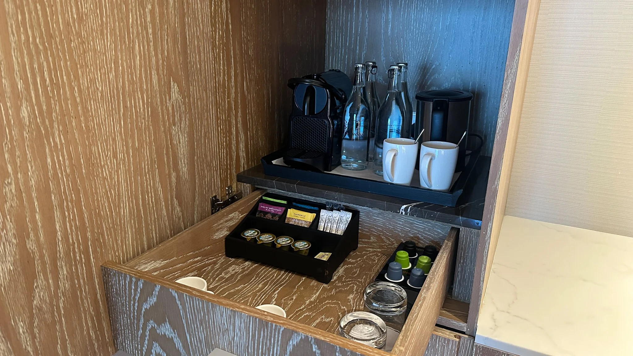 Minibar in Two Bedroom Suite at the Fairmont Dubai. Image: Ben Schmidt