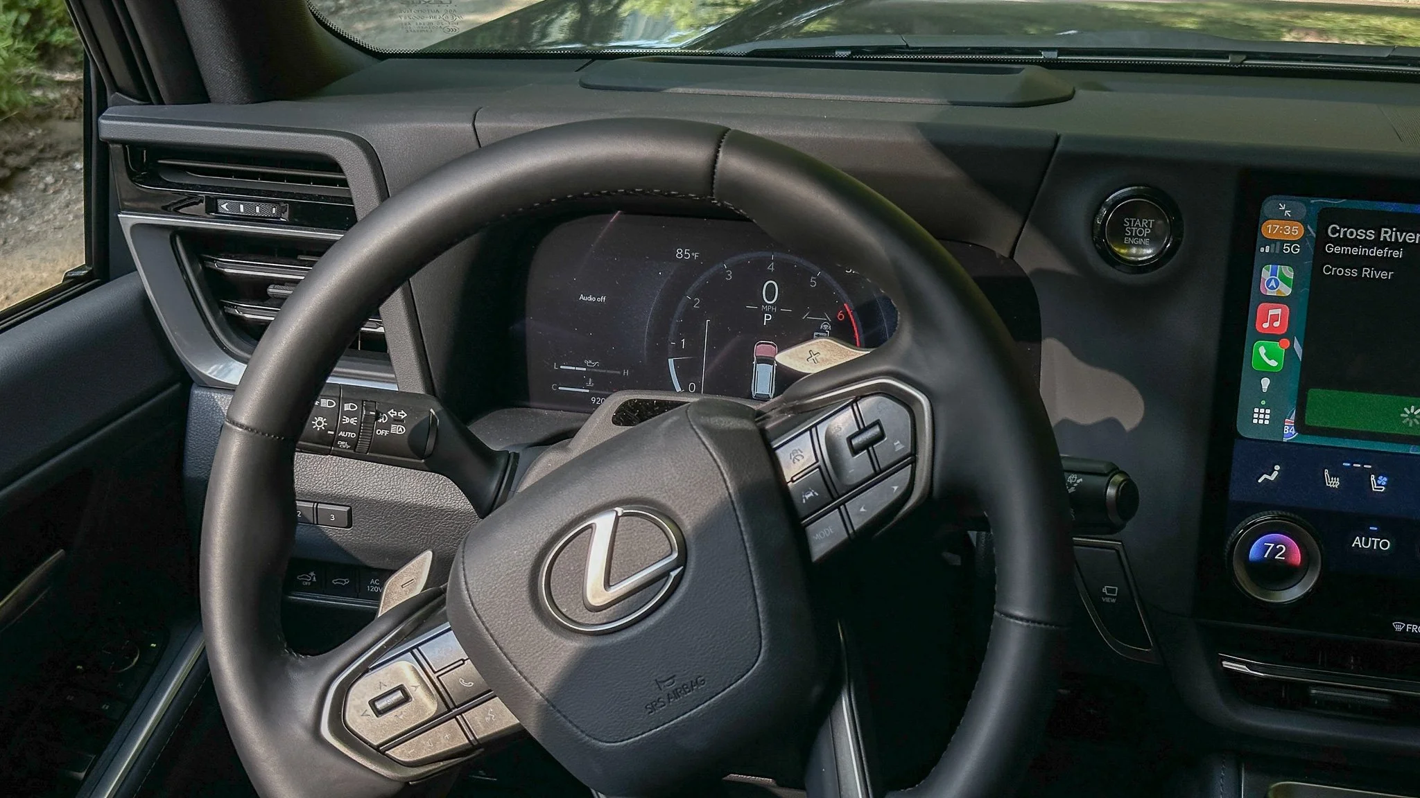 Steering Wheel in the 2026 Lexus GX 550 Overtrail+. Image: Ben Yamin Schmidt.