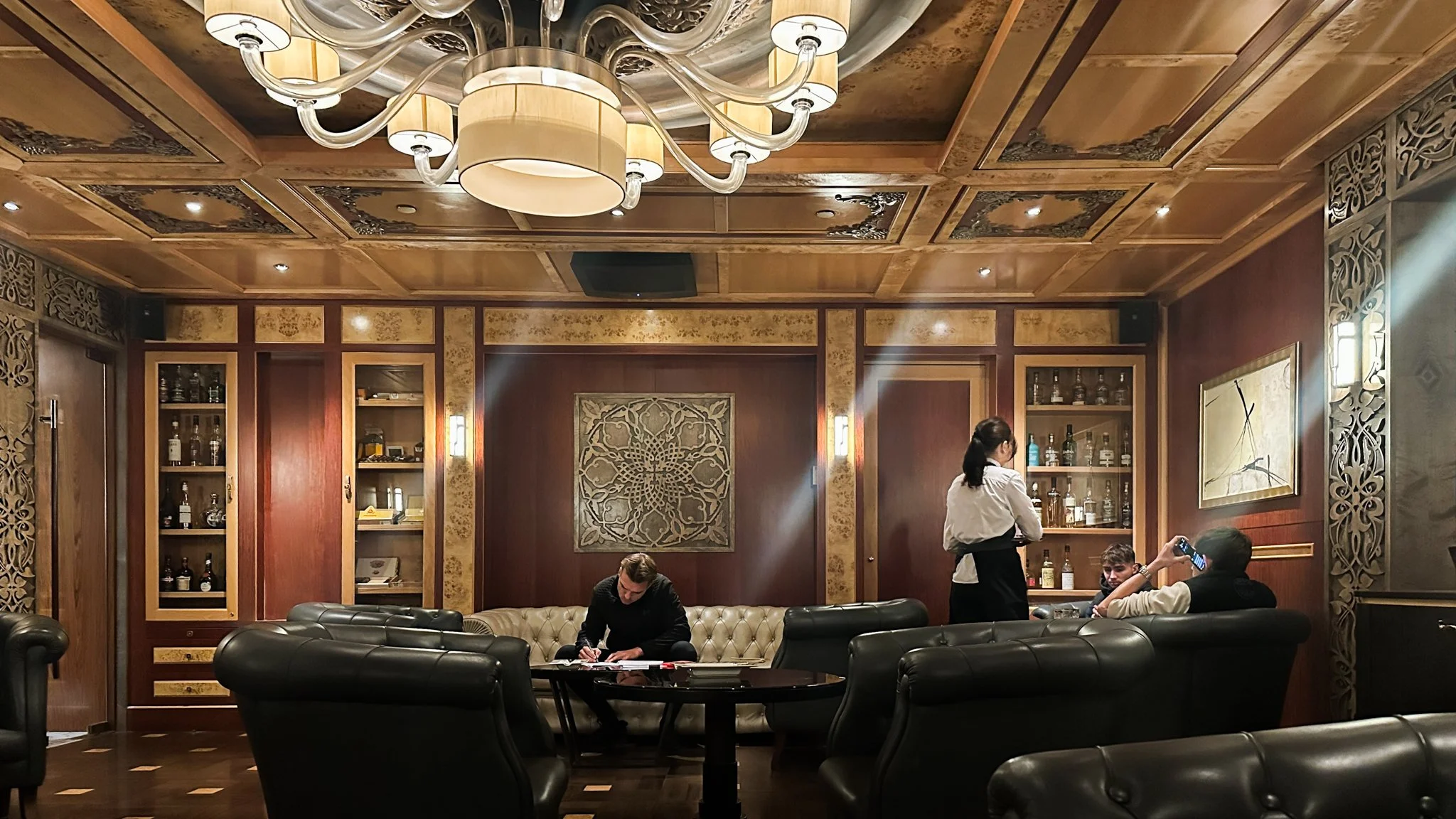 Cigar Lounge at Grand Hotel Kempinski Riga. Image: Ben Schmidt.