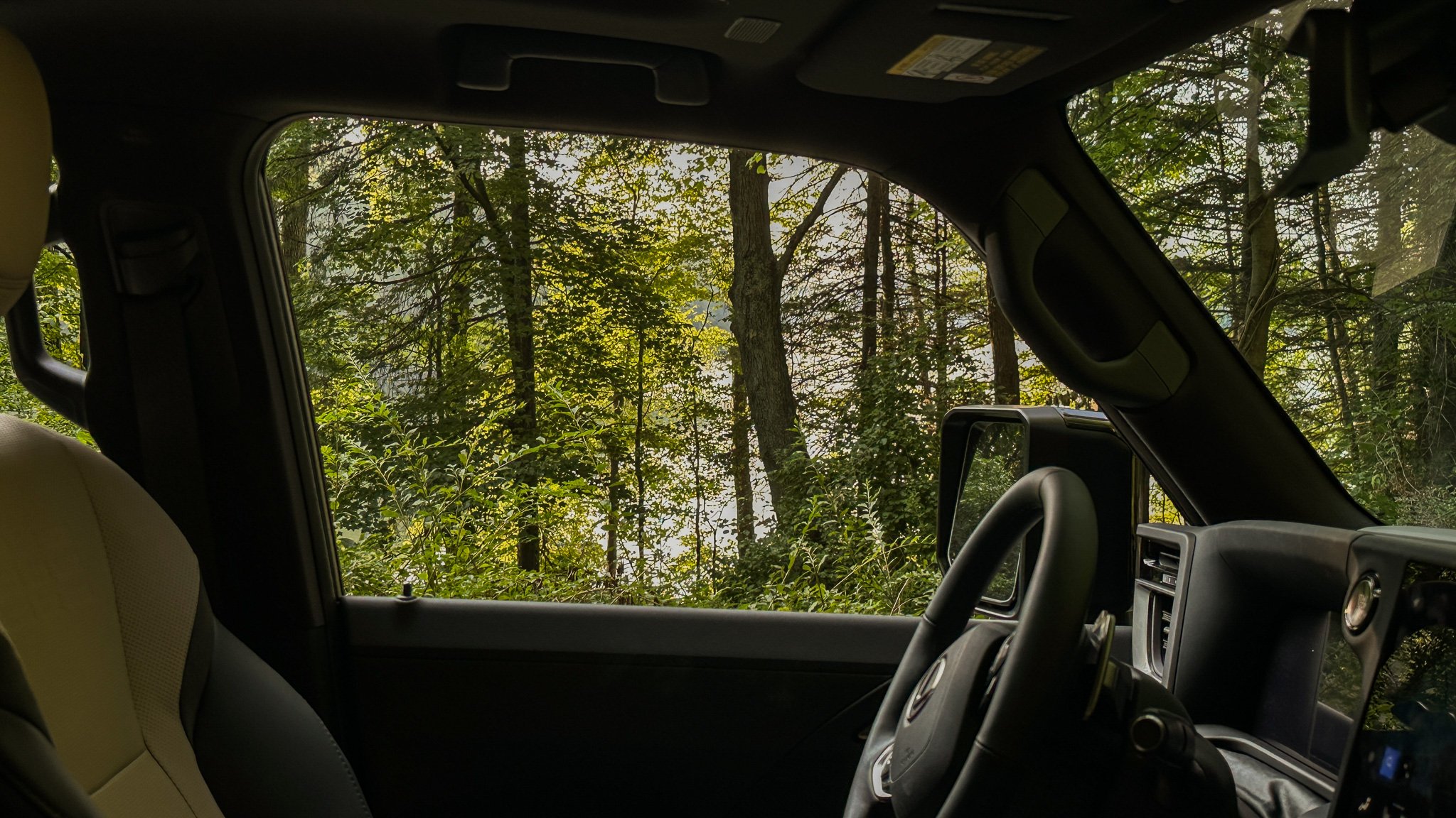 Driver’s seat in the 2026 Lexus GX 550 Overtrail+. Image: Ben Yamin Schmidt.