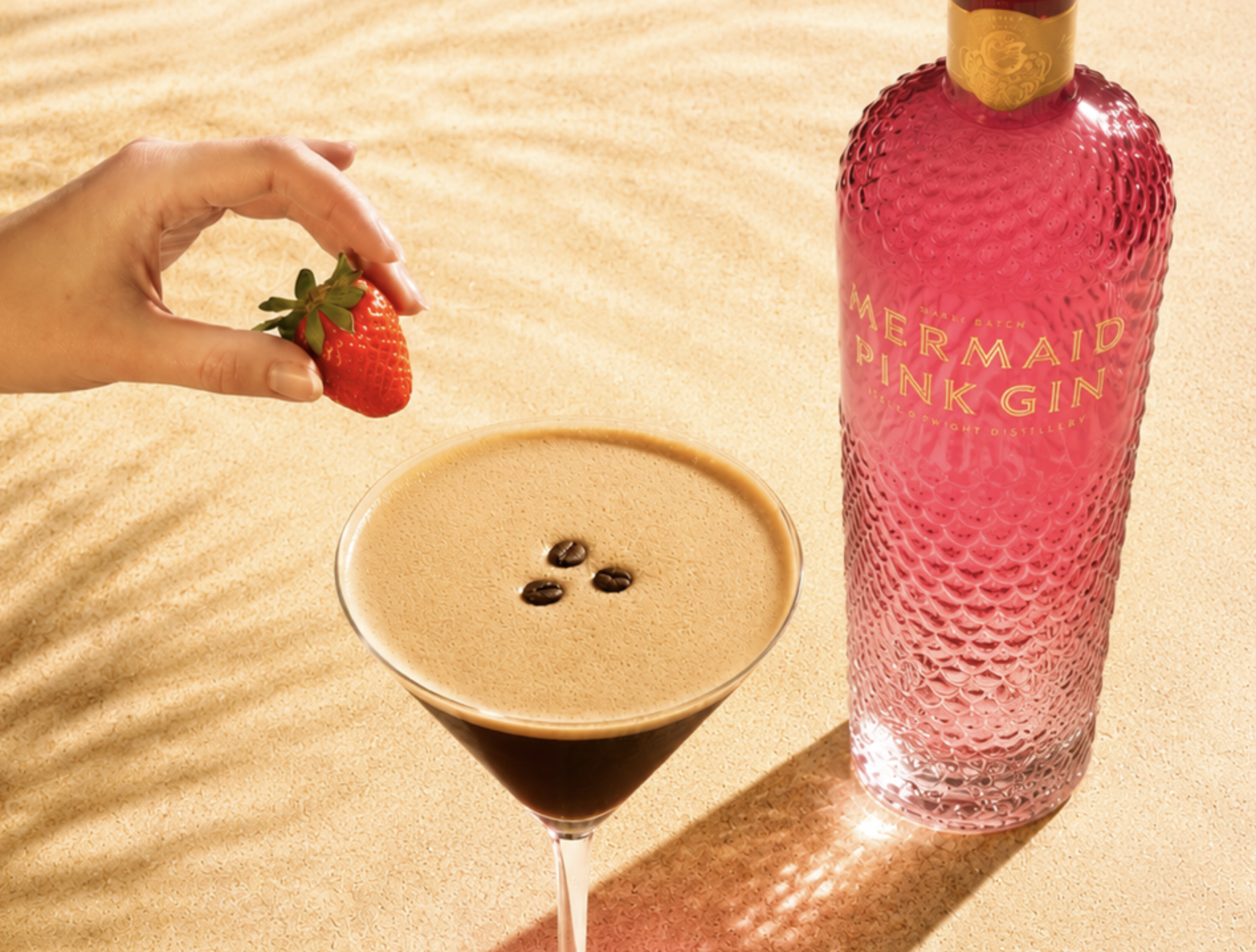 A Mermaid Pink Espresso Martini Recipe. Image: Mermaid Gin.