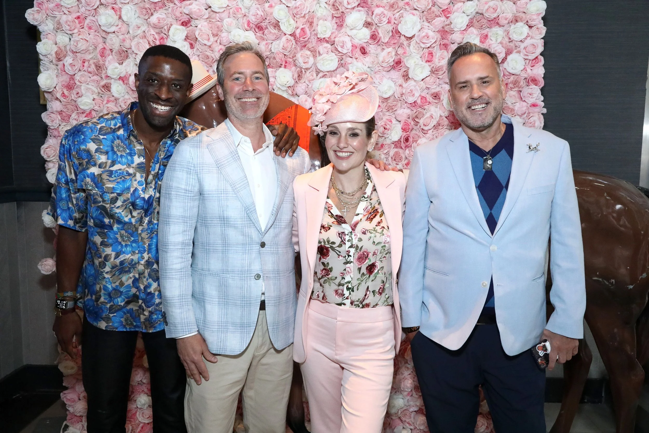 Hosts Naeem Delbridge, Gillian Hearst, and Scott Buccheit with a guest.