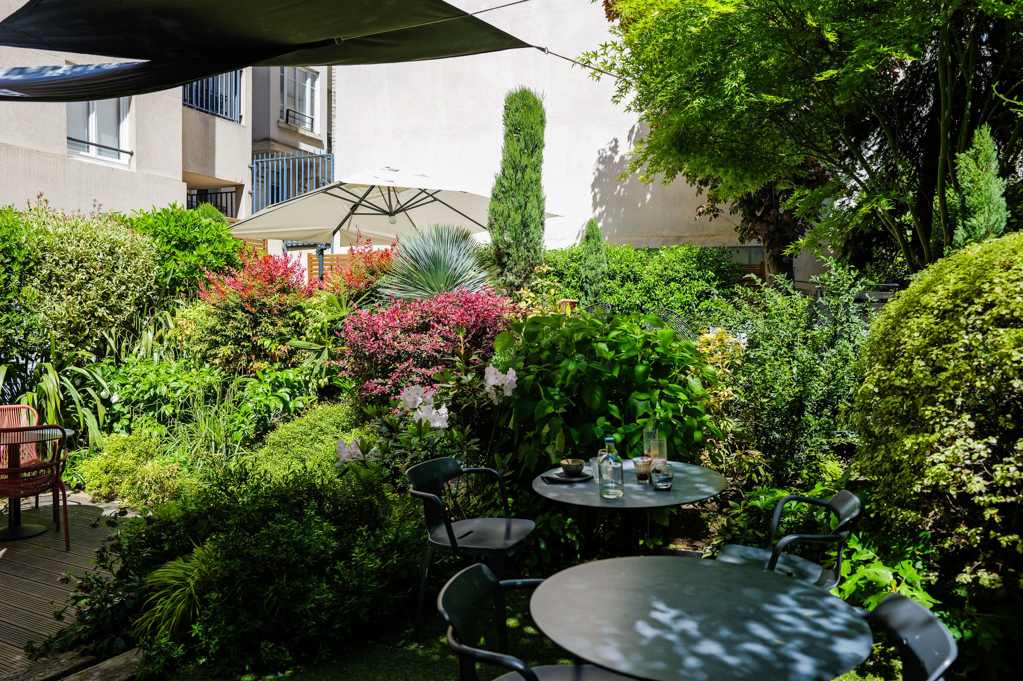 Garden at the TRIBE Paris Batignolles. Image: Dan Latif.