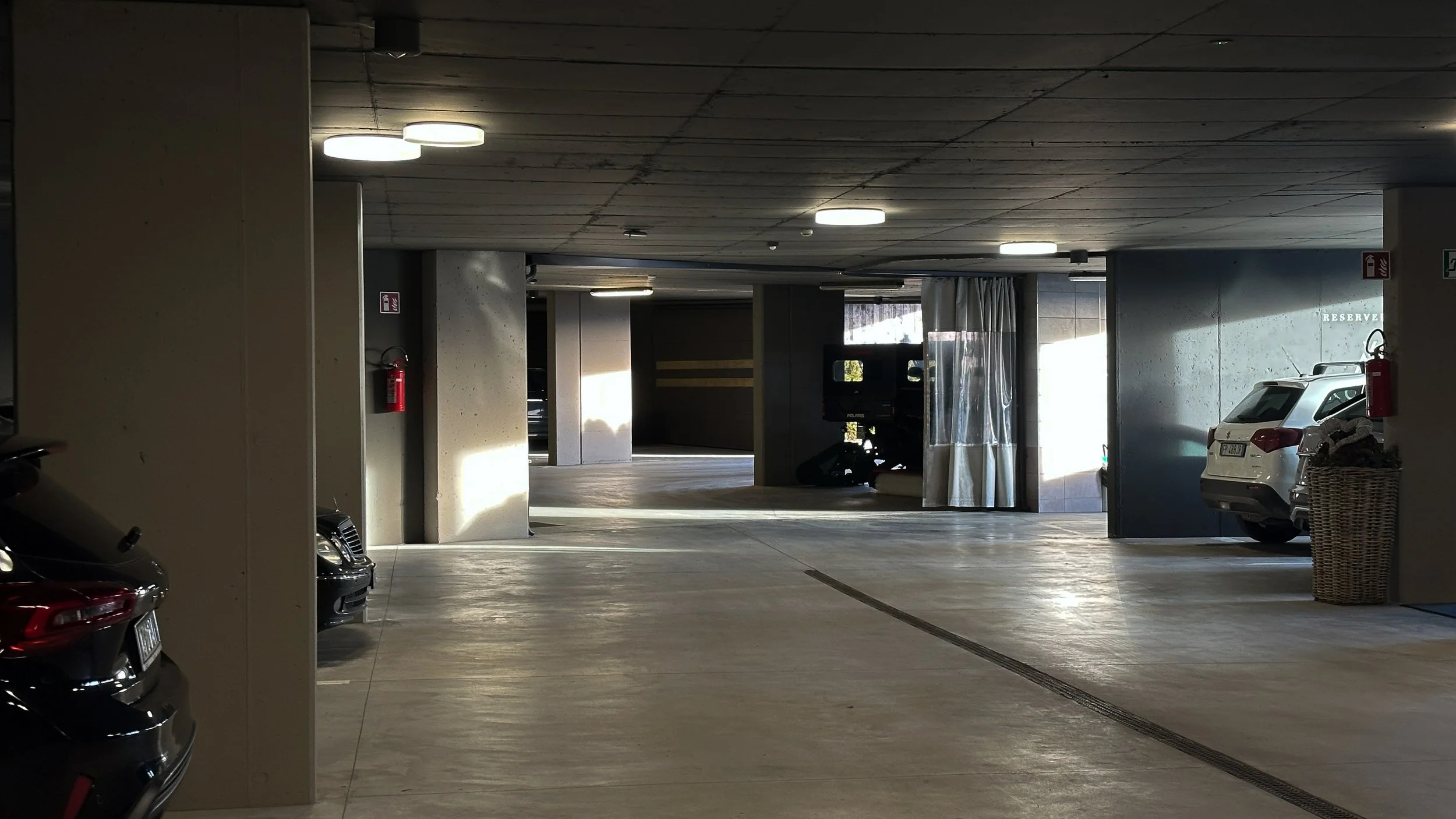 Chalet Mirabell Hotel Parking Garage. Image: Ben Schmidt.