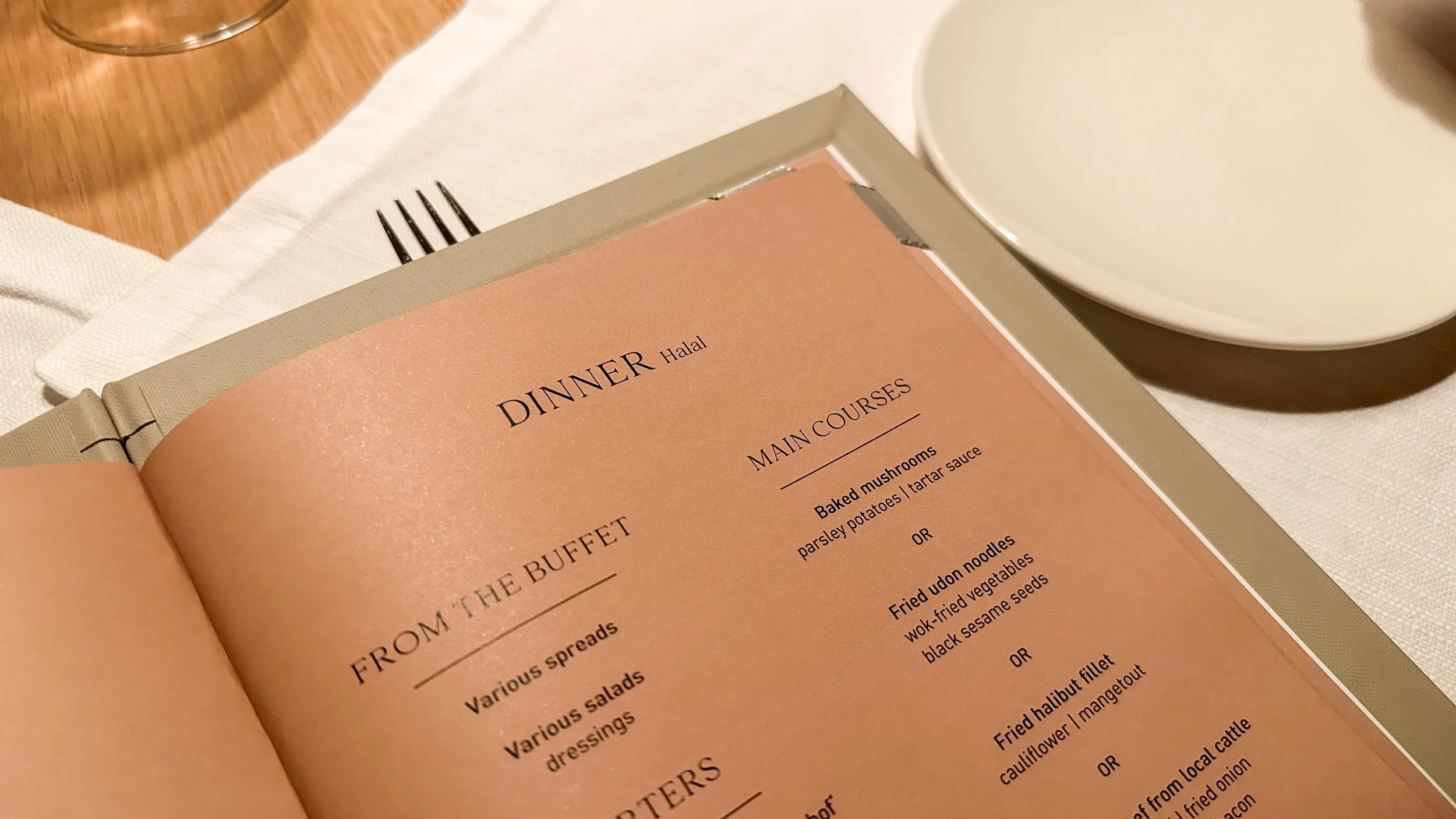 Halal menu at the Hotel Nesslerhof Großarl in the Austrian Alps. Image: Ben Schmidt.