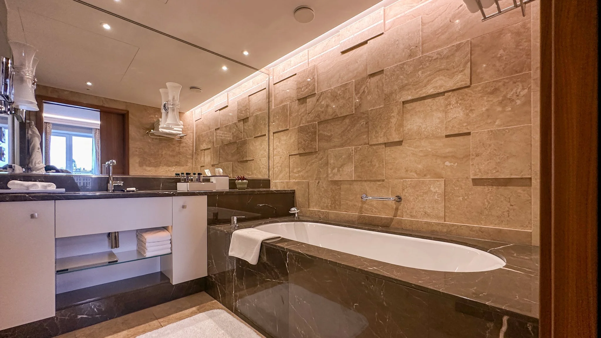 Grand Hotel Kempinski Riga Junior Suite Bathroom. Image: Ben Schmidt.