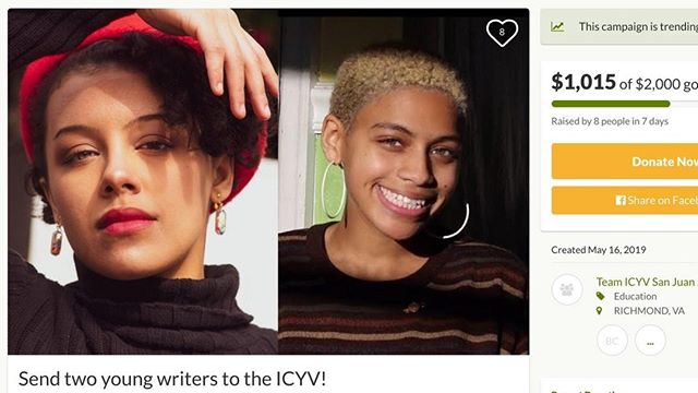 Odessa and Yasmeen are almost there! Help these two bright writers from Richmond Young Writers @richmondyoungwriters attend our summit in August. ⠀
⠀
https://www.gofundme.com/send-two-young-writers-to-the-icyv⠀
⠀
#repost #youthvoice
