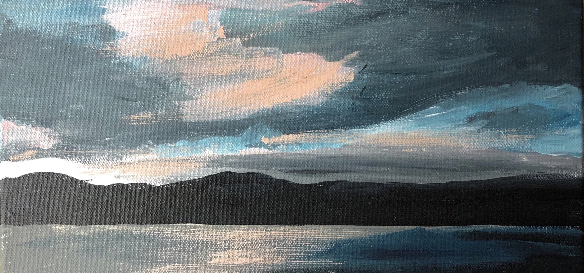 little lake study, breezy pink