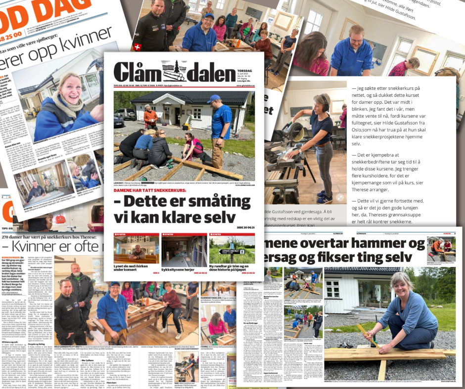 Småbruket Saga og snekkerkurs for damer  er omtalt i Glåmdalen