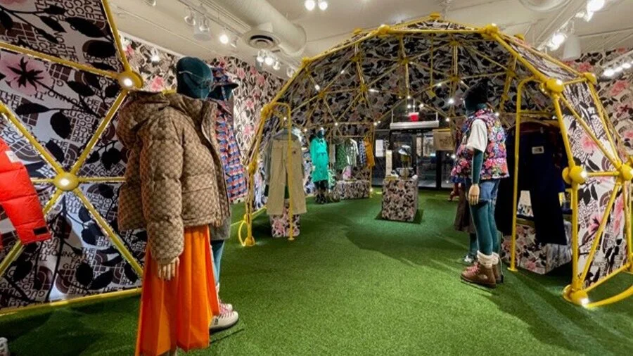 gucci north face pop up