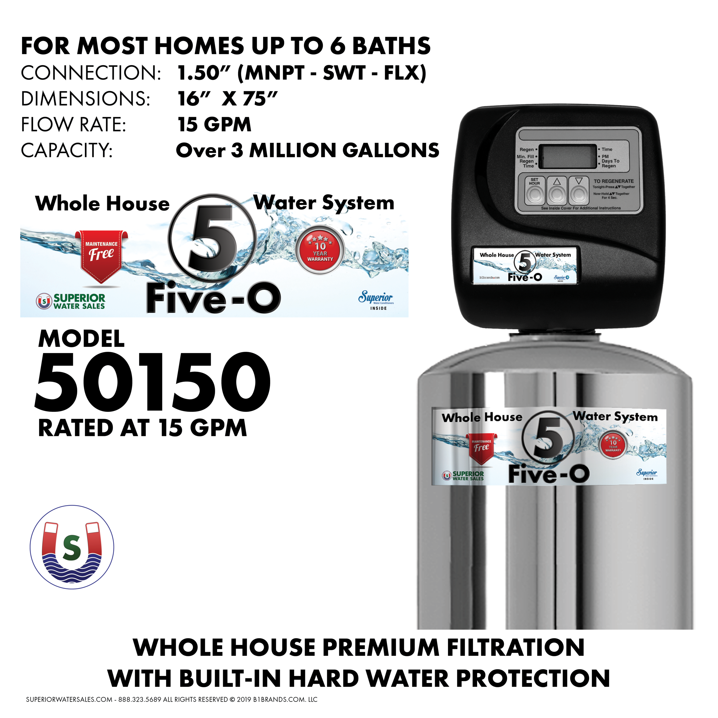 Whole House 5 Stage Water Treatment System - Model 50150 — IONIQ Water  Solutions