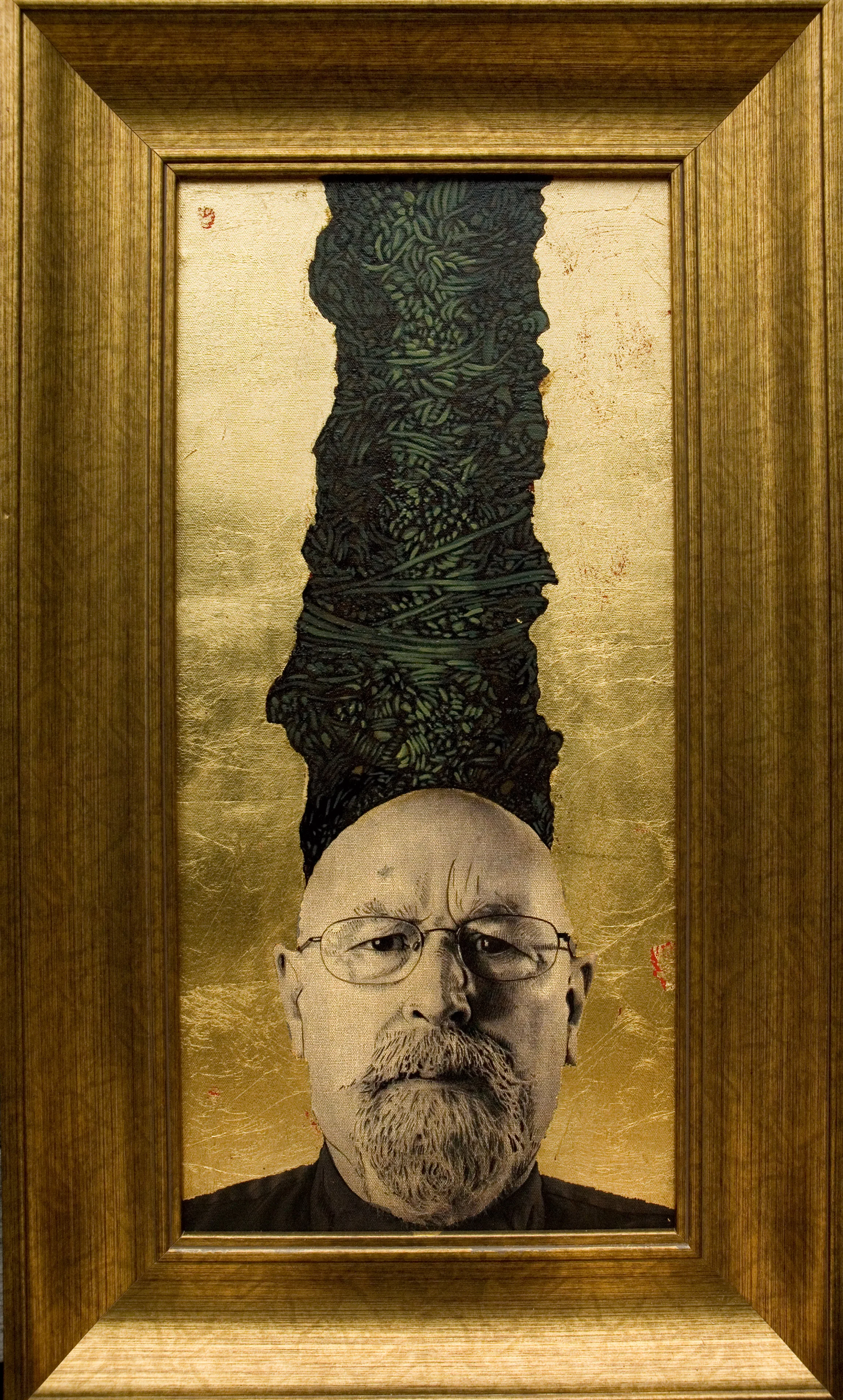 AN AMERICAN PORTRAIT Gun Powder, Oil and “Gold” leaf 2009