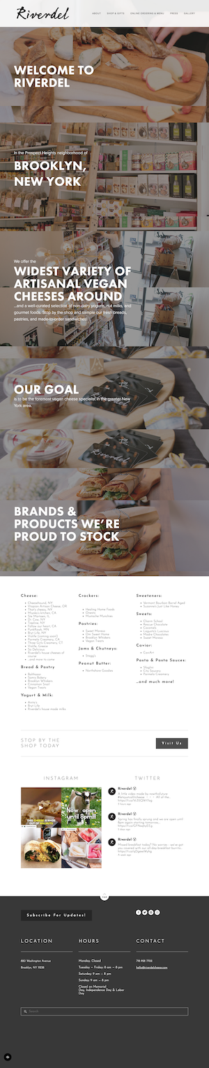 Riverdel Squarespace Website
